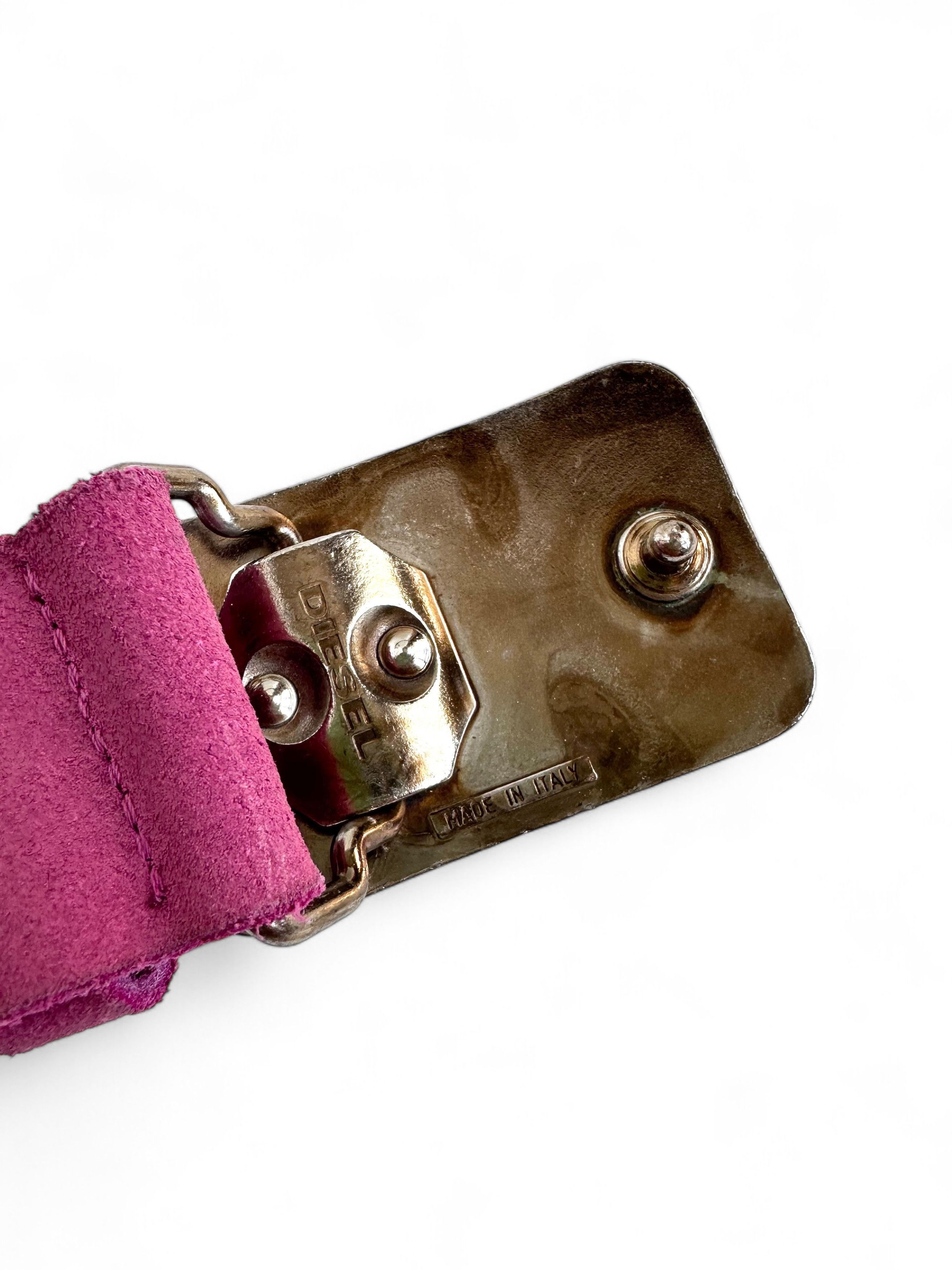 Diesel Rare Vintage Diesel Suede Pink Belt Size ONE SIZE - 6 Thumbnail