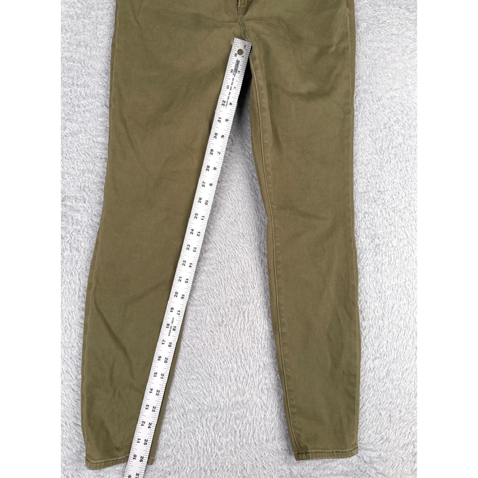 Loft Ann Taylor LOFT Jeans Womens 4P Green Denim Jegging Tapered Brushed Finish 30x26 Size 27" / US 4 / IT 40 - 7 Thumbnail