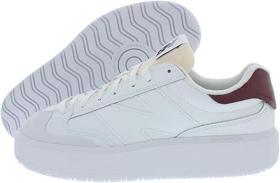 New Balance New Balance CT302 Platform Sneaker White Burgundy M7 / W8.5 Size US 7 / EU 40 - 1 Thumbnail