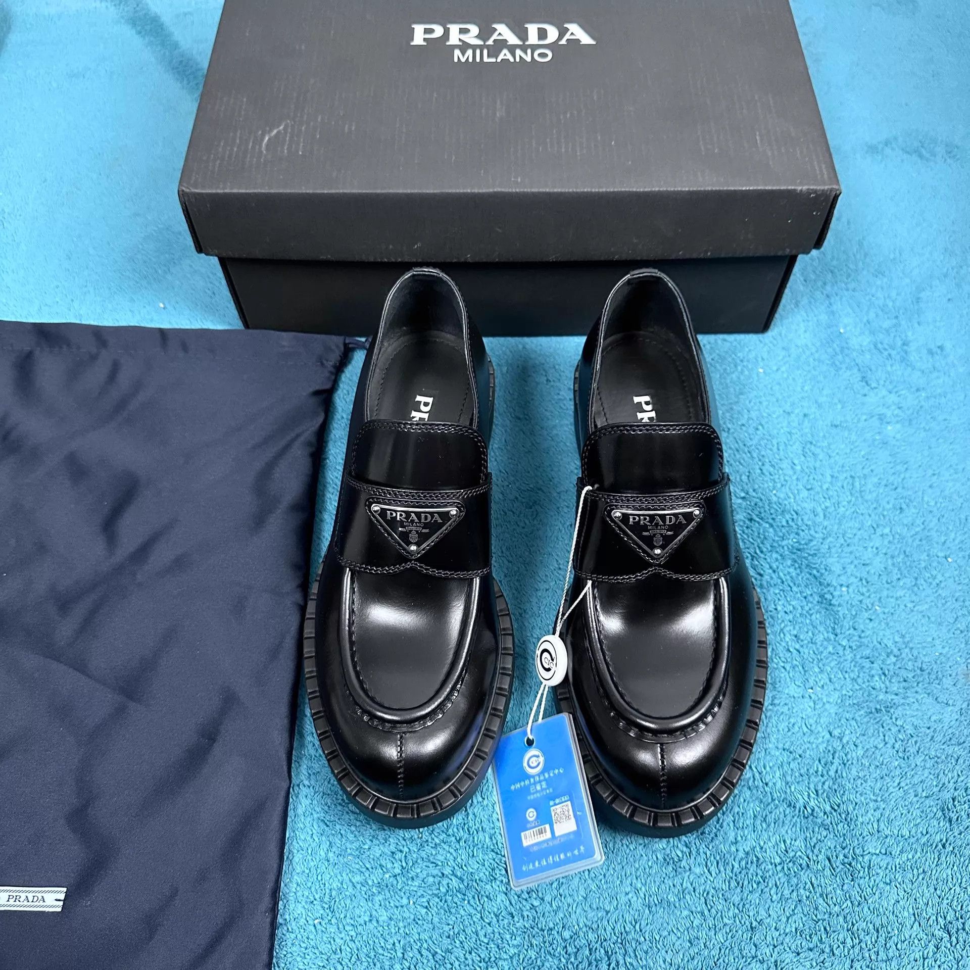 Prada Prada Leather Loafer Black 36 Size US 5.5 / IT 35.5 - 1 Thumbnail