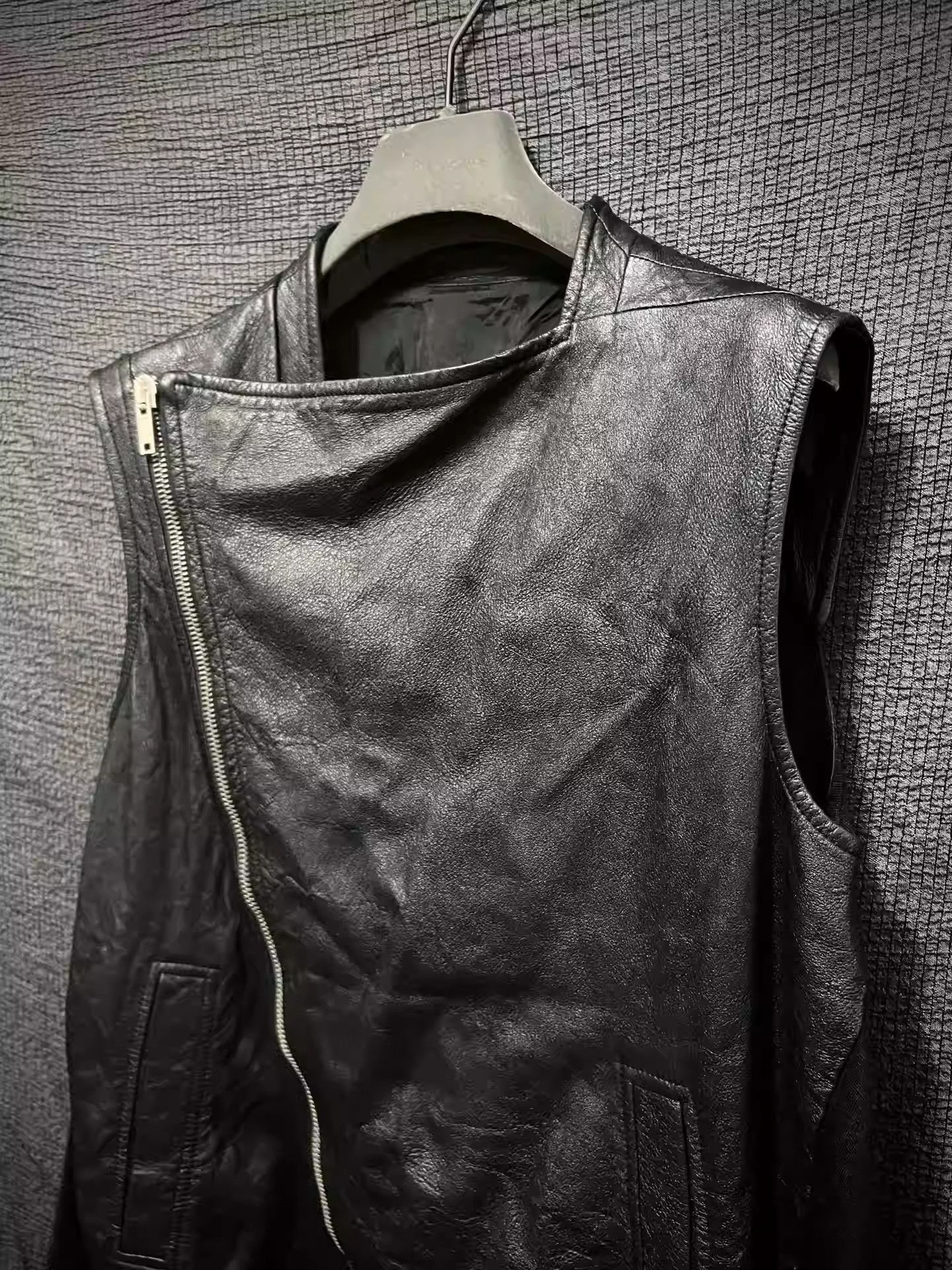 Rick Owens Rick Owens 10AW pounded sheepskin belt leather vest-2505 Size US XS / EU 42 / 0 - 4 Thumbnail