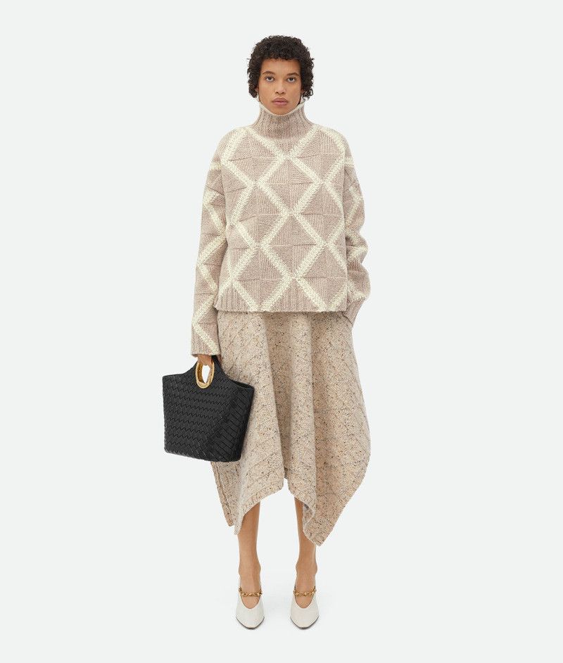 Bottega Veneta wool argyle intarsia jumper Size L / US 10 / IT 46 - 1 Thumbnail