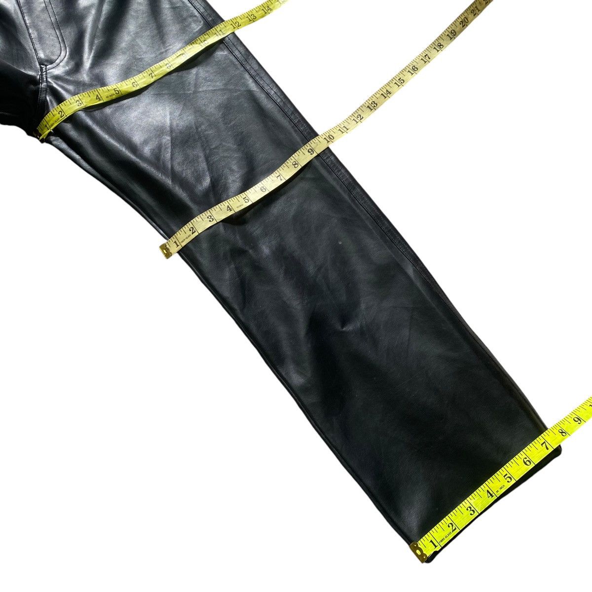 Japanese Brand Japanese Designer Bonskip PU Leather Pants Straight cut Size US 28 / EU 44 - 25 Thumbnail