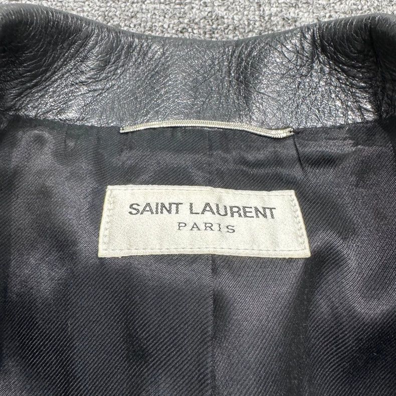 Saint Laurent Paris SLP Distressed Leather Biker Jacket- Size US L / EU 52-54 / 3 - 2 Thumbnail