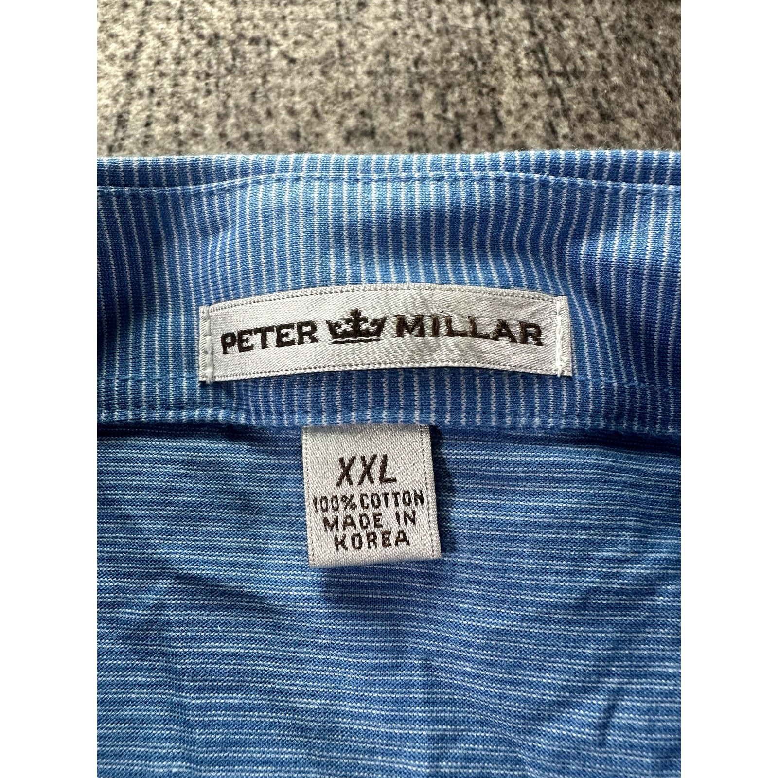 Peter Millar Peter Millar Polo Light Blue Striped Pink Button Shirt XXL Size US XXL / EU 58 / 5 - 6 Thumbnail