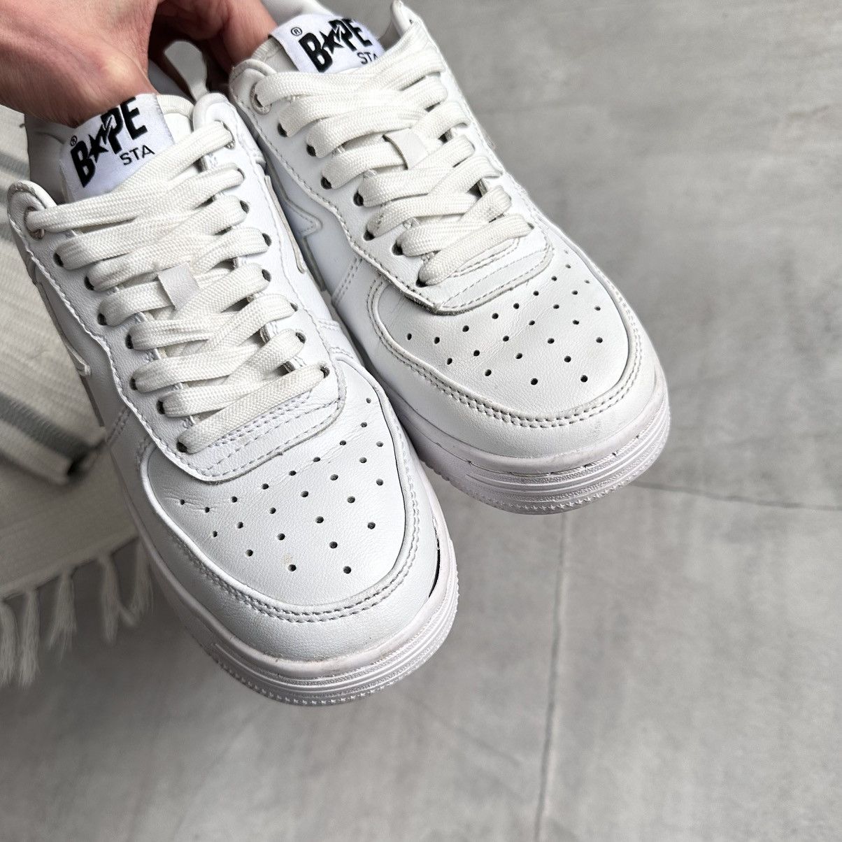 Bape Bape Sta A Bathing Ape White Sneakers Shoes Nigo Size US 6.5 / IT 36.5 - 5 Thumbnail