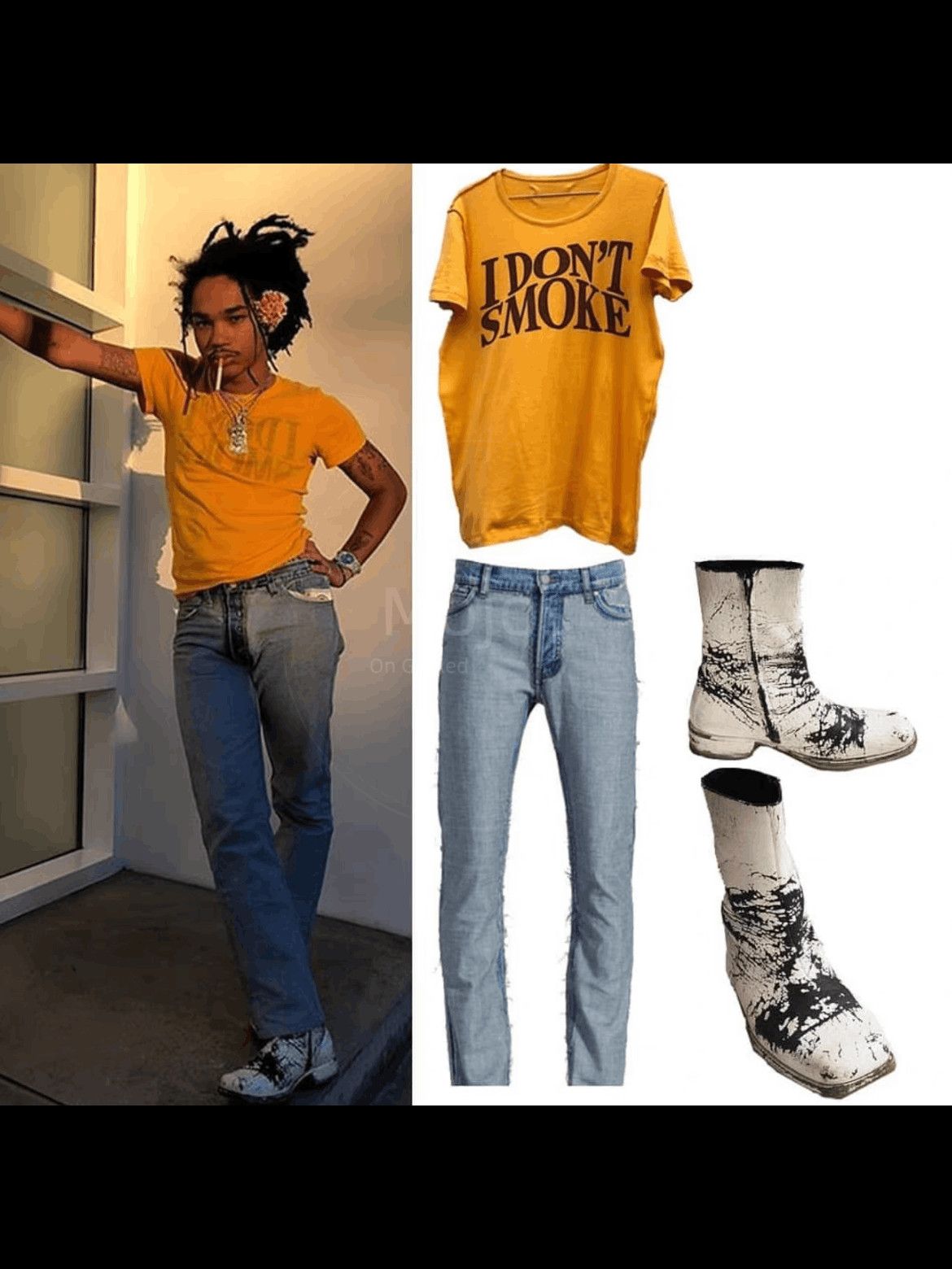 Maison Margiela Sz 46 Maison Margiela 06AW I'dont Smoke Tee Size US S / EU 44-46 / 1 - 4 Thumbnail