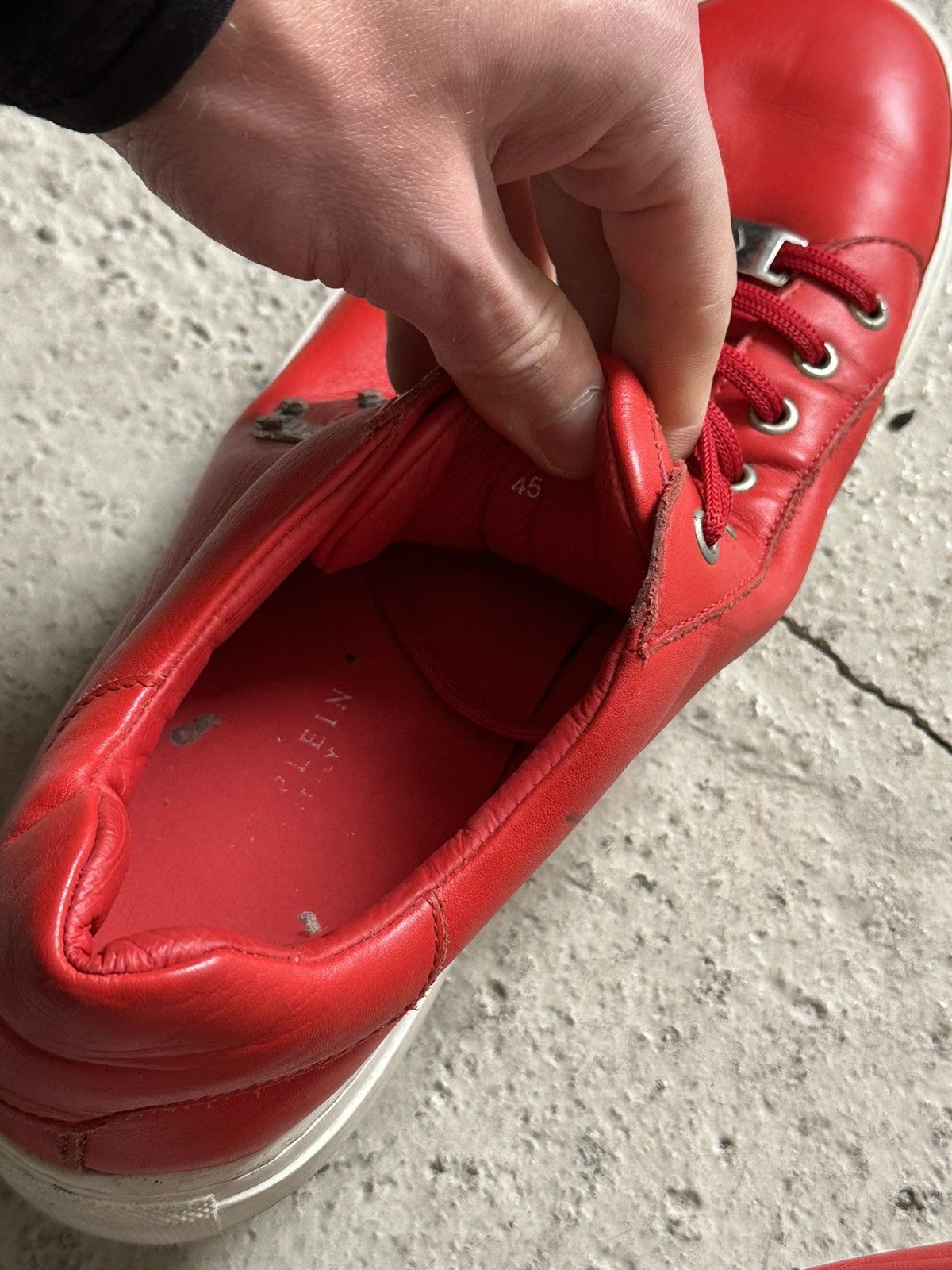 Philipp Plein Philipp Plein P18S red Rare Luxury Sneakers Size US 11.5 / EU 44-45 - 15 Thumbnail