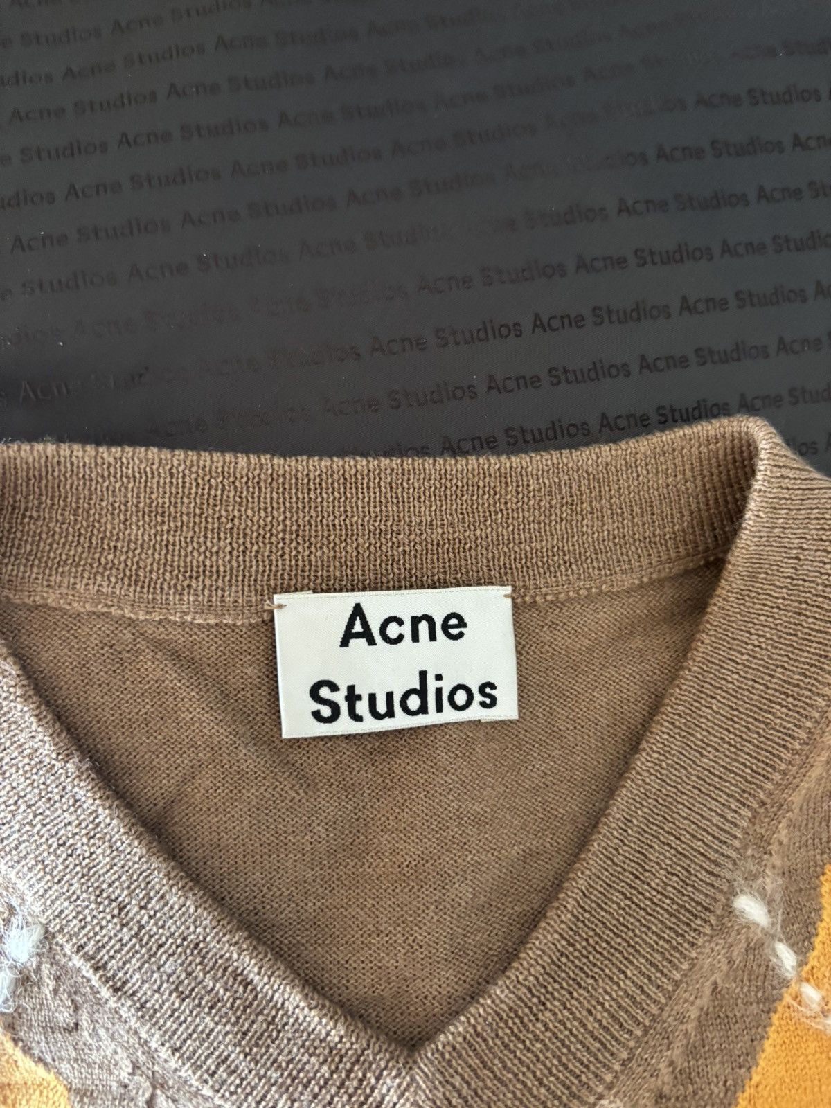 Acne Studios Acne Studios Vinia Argyle Camel sweater Size XS / US 0-2 / IT 36-38 - 5 Thumbnail