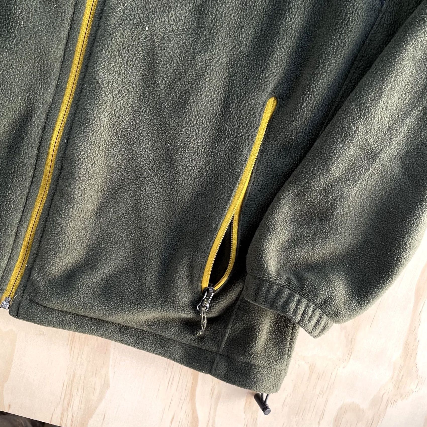 YOKE Columbia Jacket Mens Large Green Fleece Full Zip Nylon Yoke Outdoor Hiking Coat Size US L / EU 52-54 / 3 - 2 Thumbnail