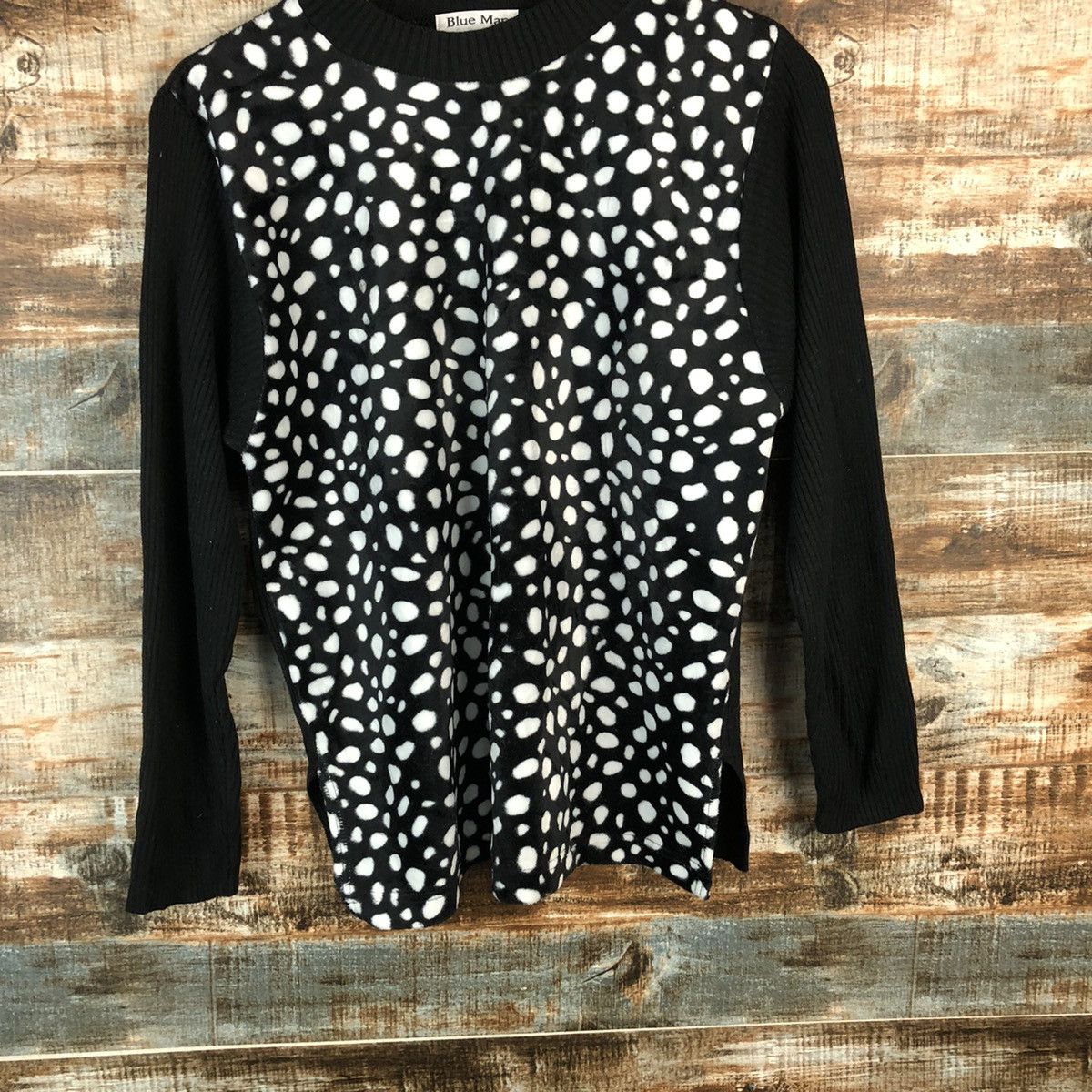 Homespun Knitwear × Japanese Brand Blue Map White Black Knitwear #A959 Size S / US 4 / IT 40 - 3 Thumbnail