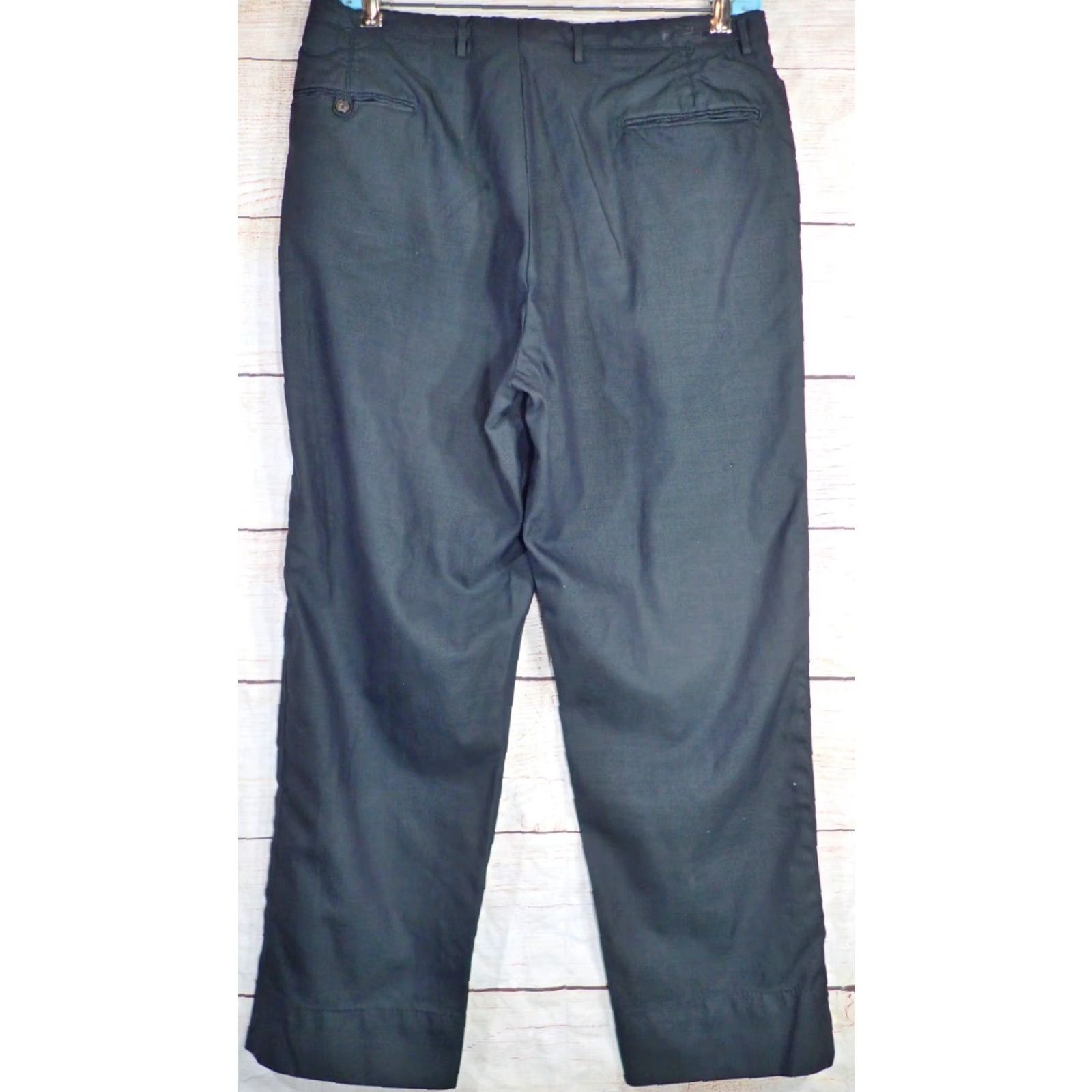 Vintage Vintage 1950s Wool Gabardine Pleated Hollywood Waist Drop Loop Pants 36x28 Mens Size US 36 / EU 52 - 2 Thumbnail
