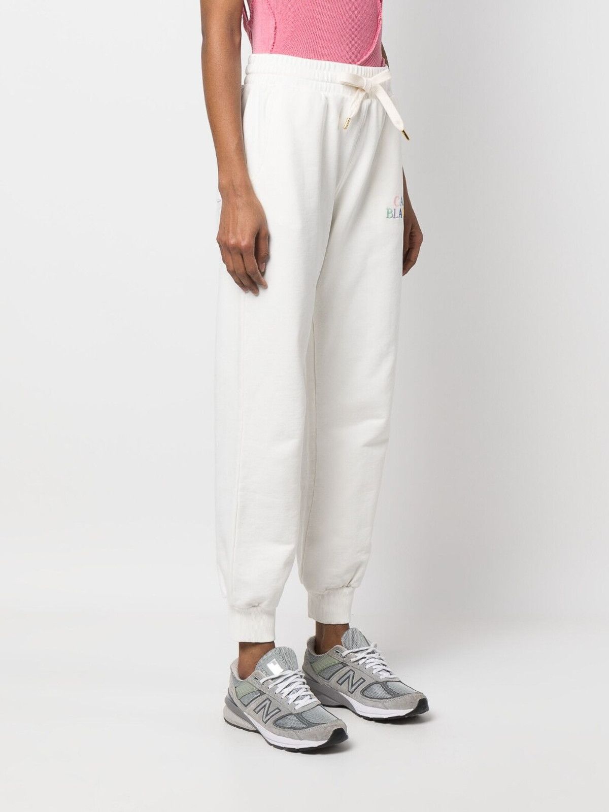 Casablanca White Embroidered Arch Logo Sweatpants Size 36" / US 14 / IT 50 - 2 Thumbnail