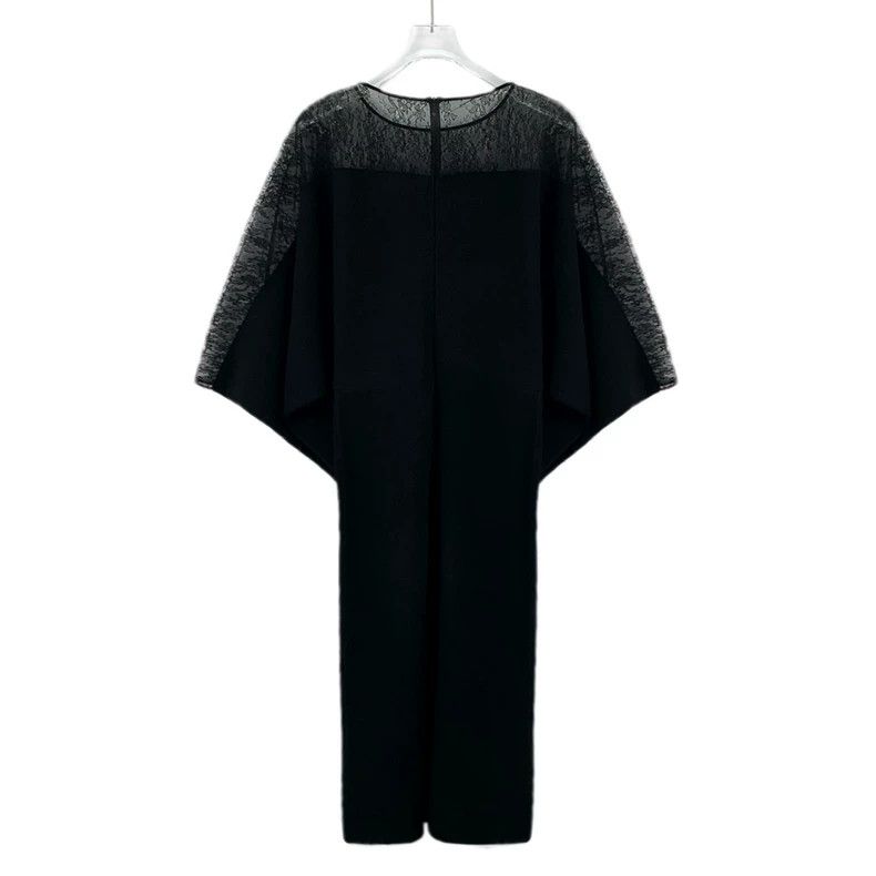 Valentino Valentino Black cut-out lace panelled crew neck short-slee Size M / US 6-8 / IT 42-44 - 2 Thumbnail