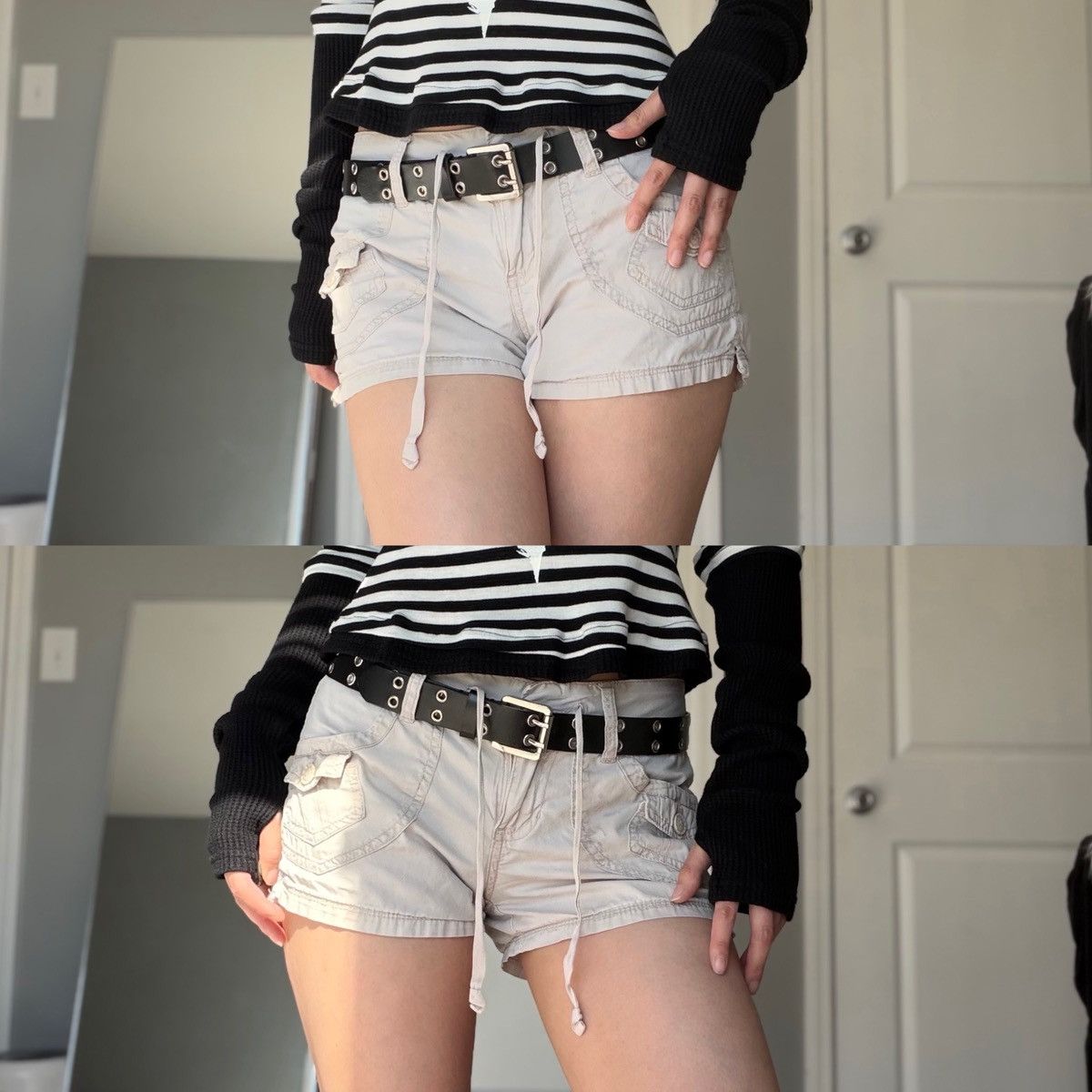 UNIONBAY UNIONBAY Beige Cargo Shorts w/ Flap Pockets + Drawstrings Size 29" - 1 Thumbnail