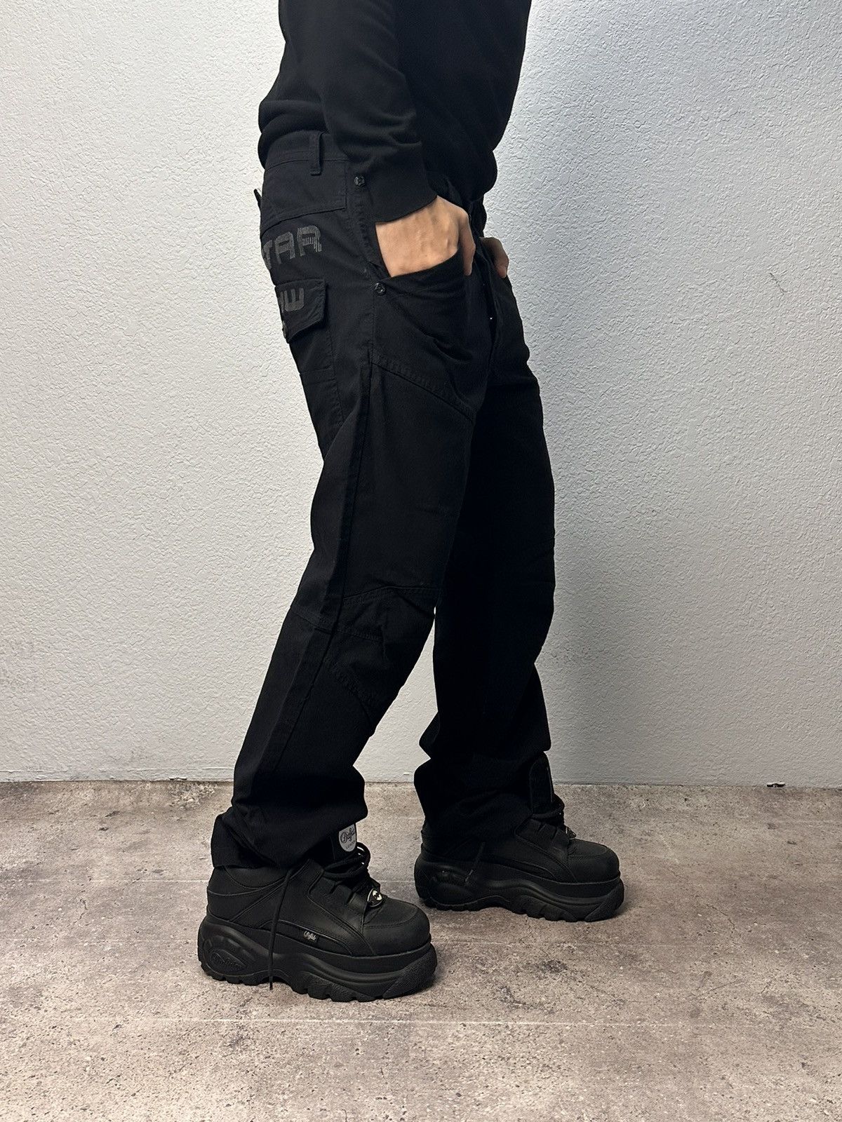G-Star G-Star raw black denim pants carpenter y2k tech style Size US 34 / EU 50 - 6 Thumbnail