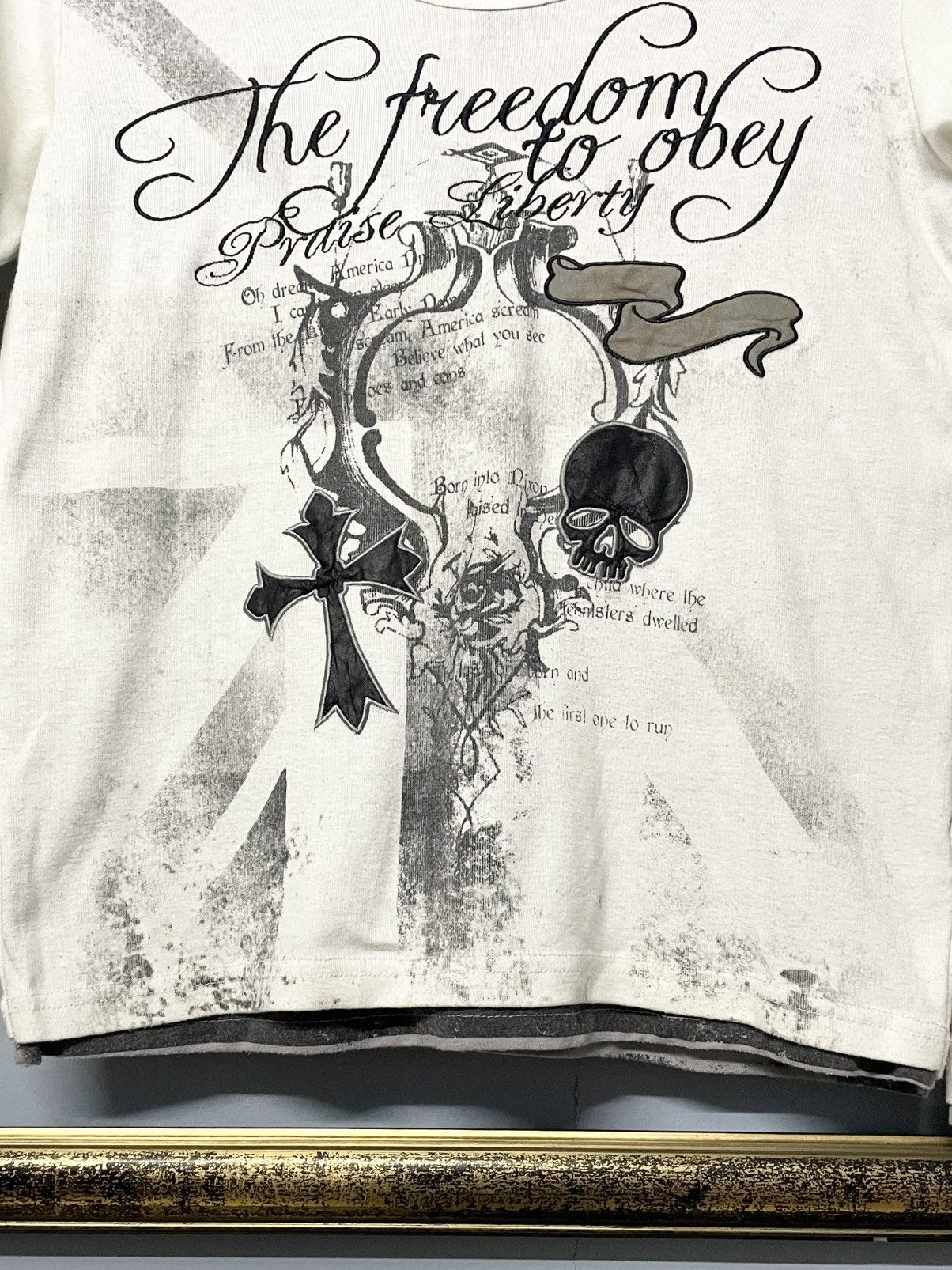 Designer Vintage 90s Japan Designer Clash The freedom To Obey Skull Size US M / EU 48-50 / 2 - 4 Thumbnail