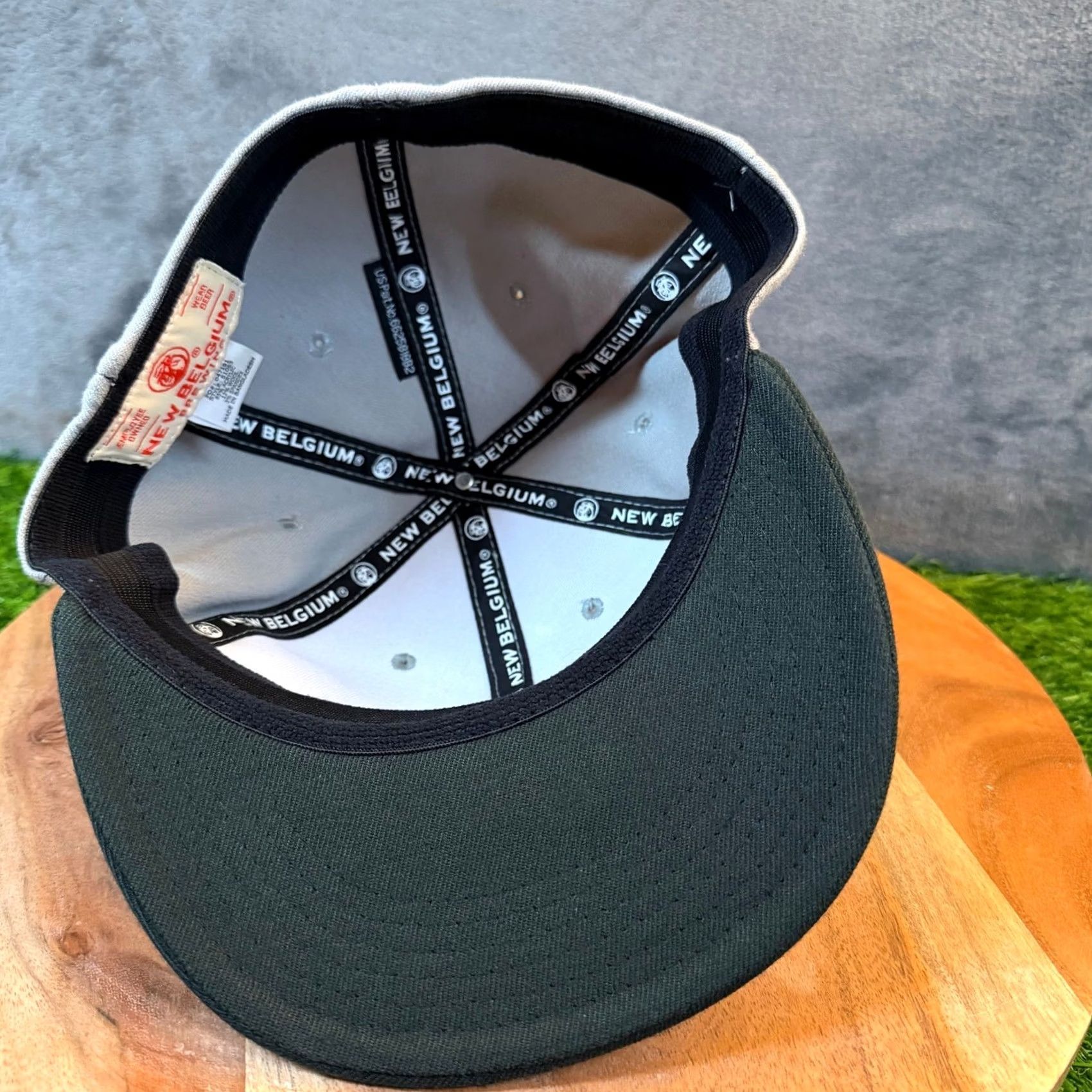 Vintage New Belgium Fat Tire Hat Mens Large XL Gray Black Flat Brim Fitted Cap Size ONE SIZE - 5 Thumbnail