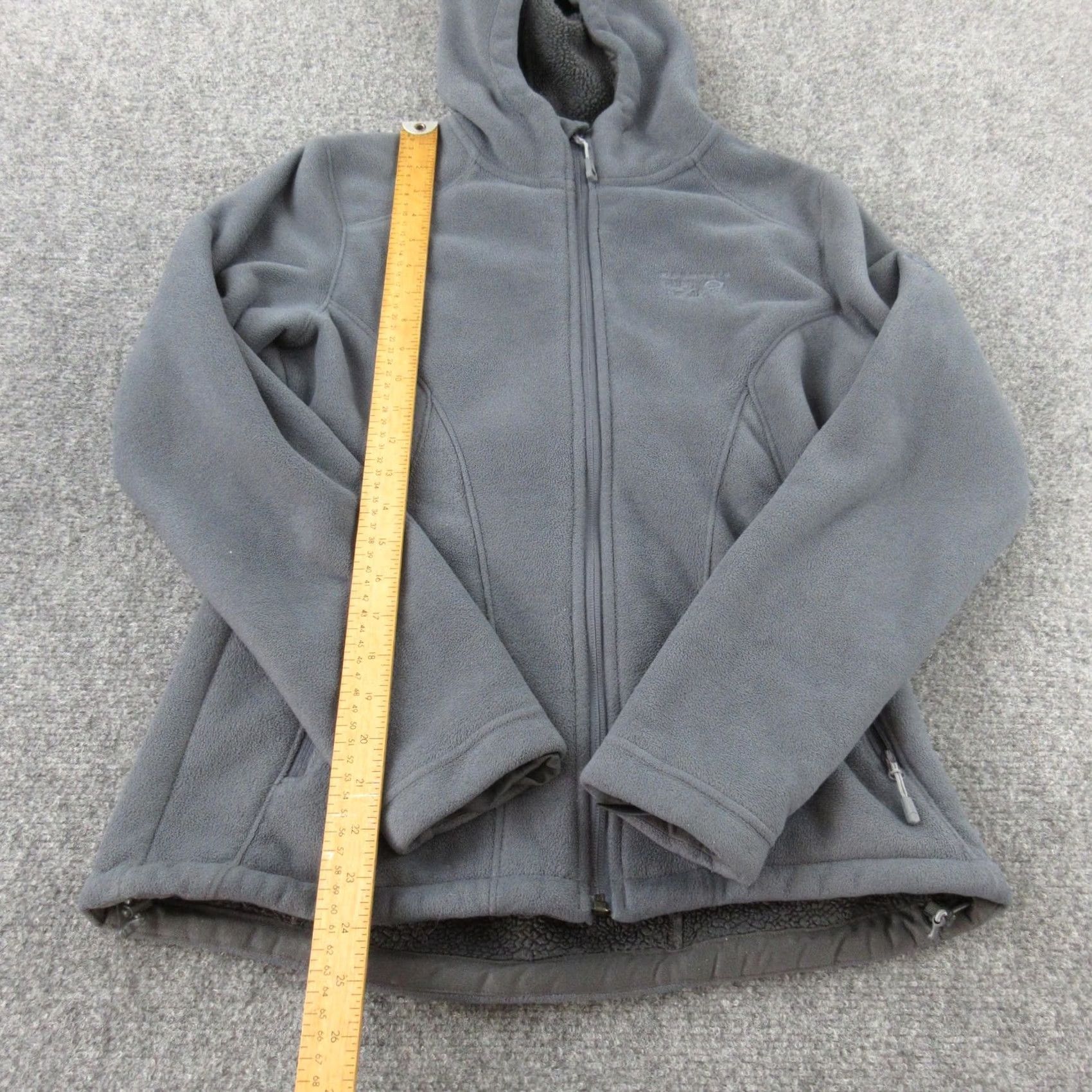 Mountain Hardwear Mountain Hardwear Fleece Jacket Women S Gray Hooded Zip Pockets Hiking Size S / US 4 / IT 40 - 3 Thumbnail