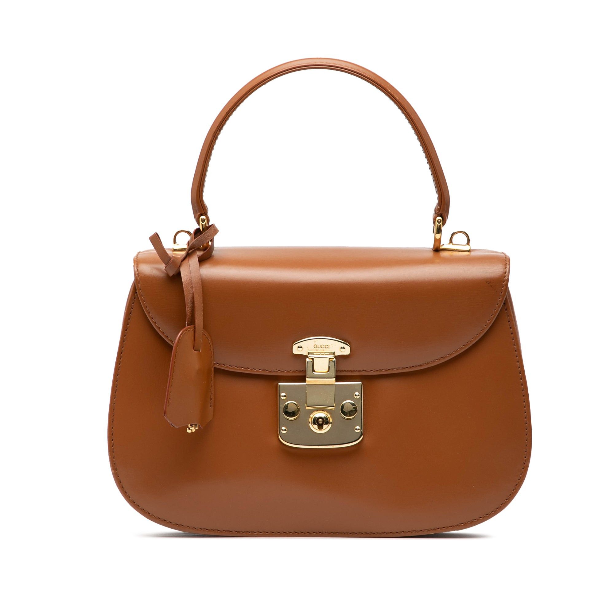 Smooth Calfskin Lady Lock Satchel