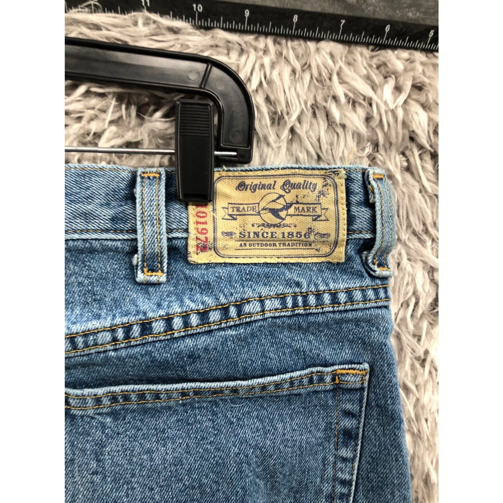 Denime RedHead Jeans Size 36x32 Mens Straight Mid Rise Blue Denim 5-Pocket Regular Waist 36 Inseam 32 Size US 36 / EU 52 - 6 Thumbnail