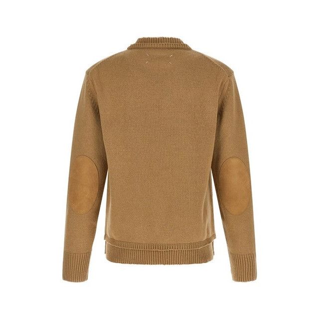 Maison Margiela MAISON MARGIELA Beige Patch Sweater New & Authentic (Men's s Size US XL / EU 56 / 4 - 2 Thumbnail