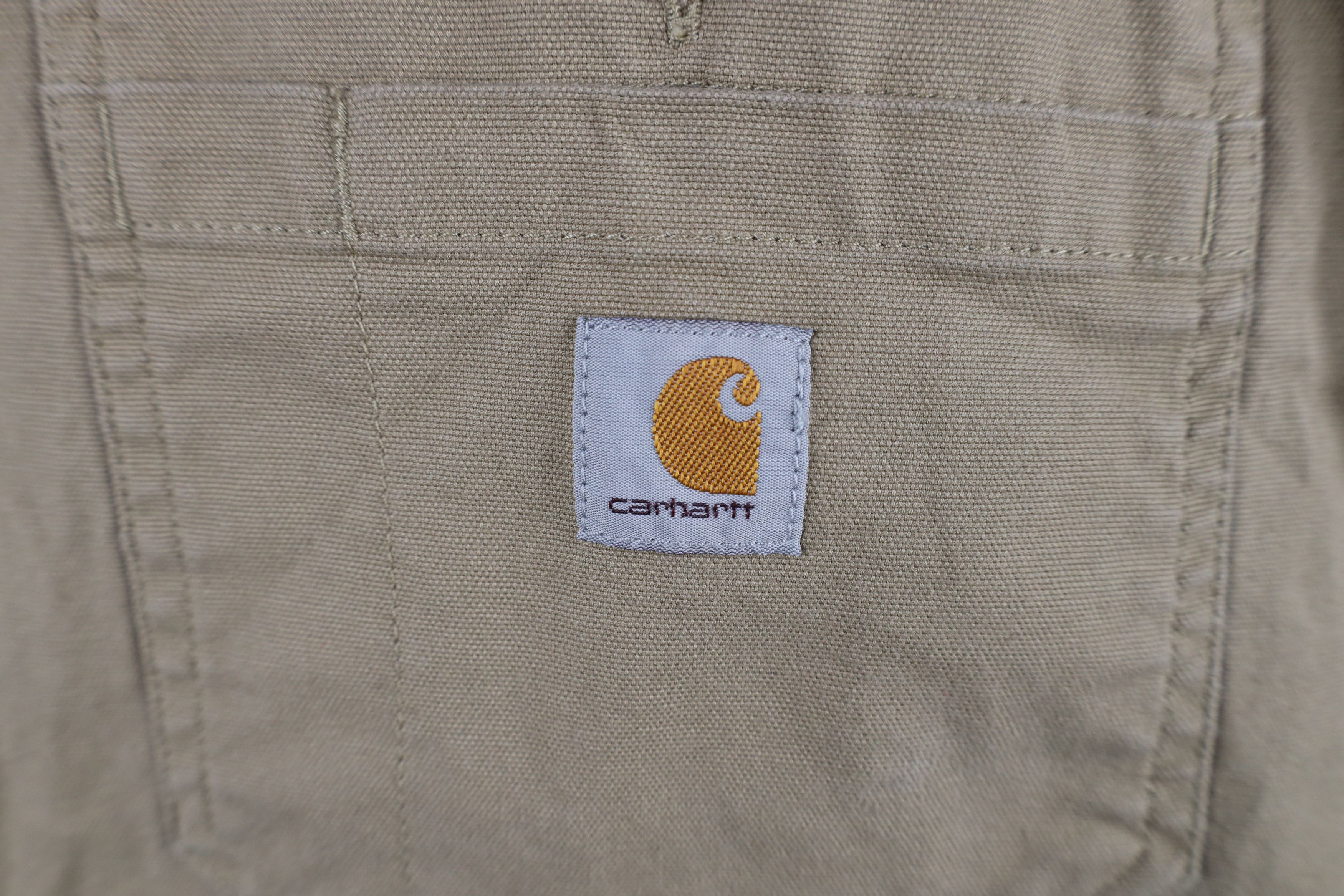 Carhartt × Vintage Carhartt Fit Spell Out Canvas Collared Button Shirt Beige Size US XXL / EU 58 / 5 - 4 Thumbnail