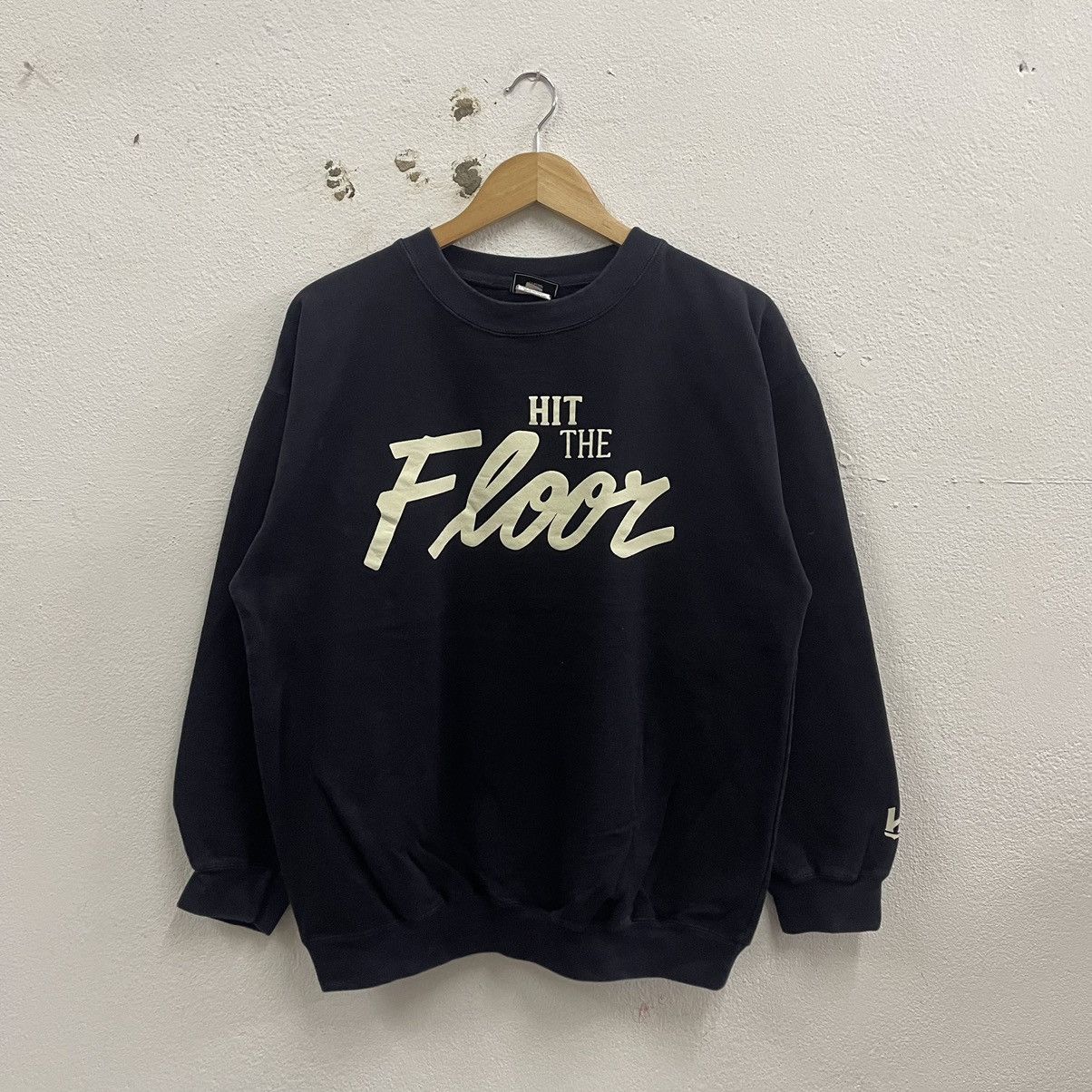 Vintage 🔥Vintage NKLS Streetwear Hit The Floor Spellout Sweatshirts Size US M / EU 48-50 / 2 - 1 Thumbnail