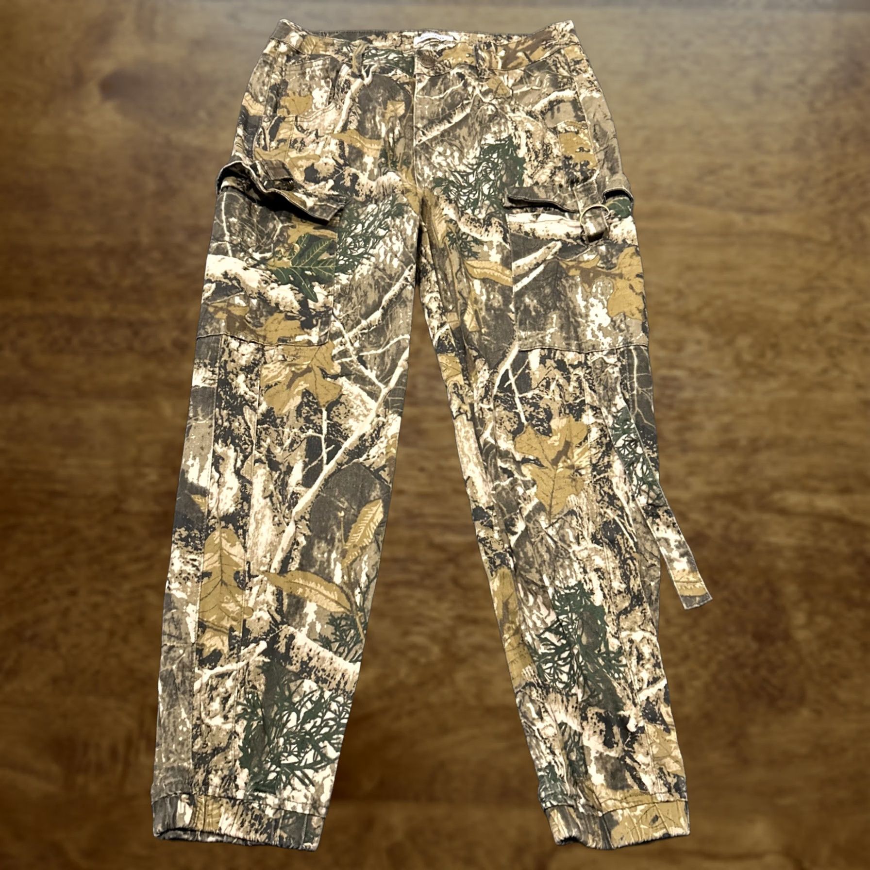 Vintage Blue Savvy Camo Cargo Joggers Womens 13 B1 Stylish Size 34" / US 12 / IT 48 - 1 Thumbnail