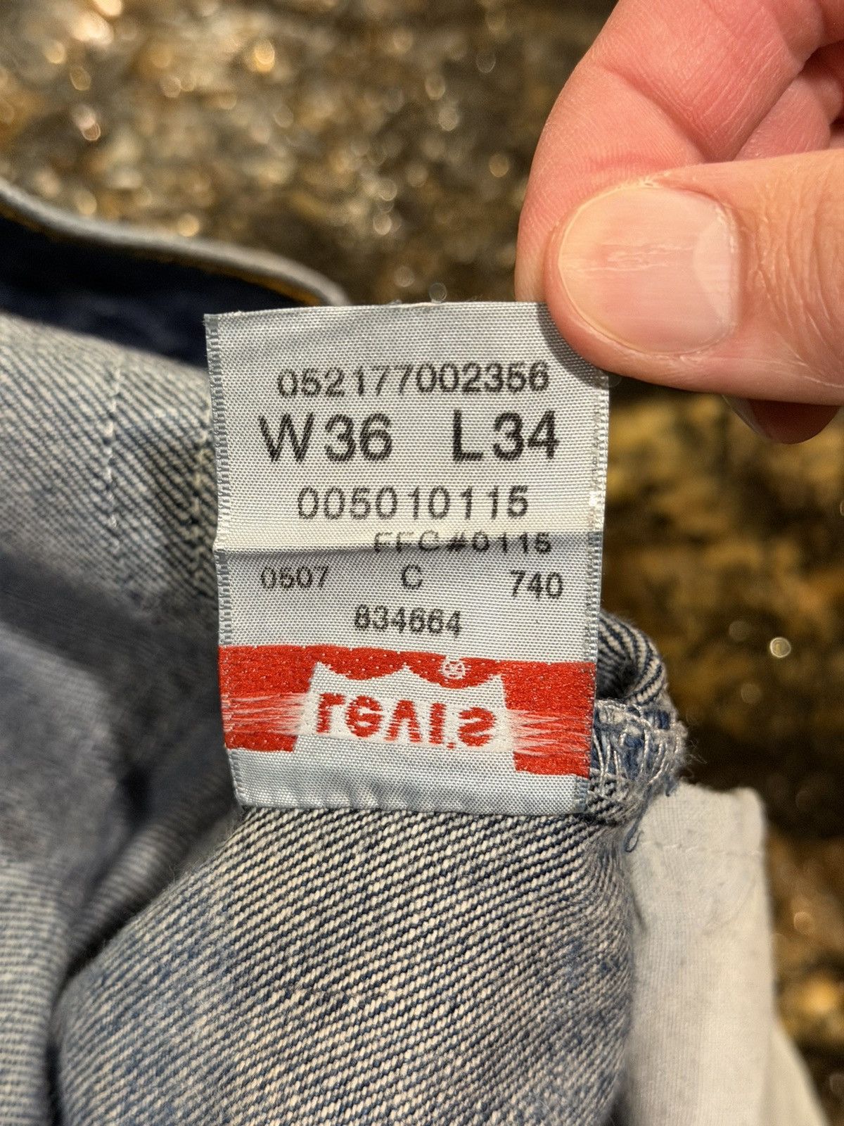 Levi's Levi’s x Oliver Rogers Blue Denim wash Mulicolor Logo Jeans Size US 36 / EU 52 - 12 Thumbnail