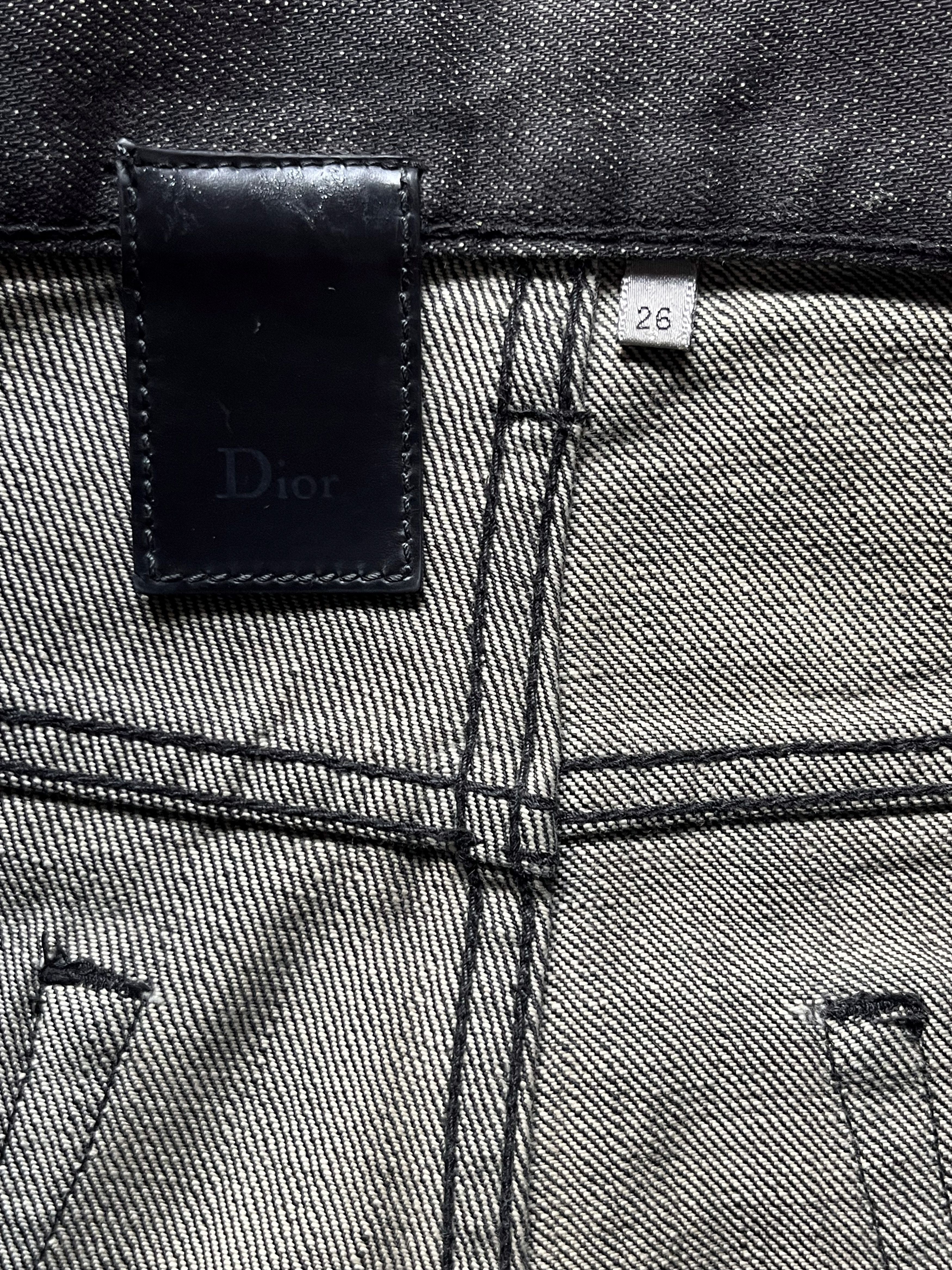 Dior Dior Homme AW07 Black Luster Waxed Denim Size US 26 / EU 42 - 6 Thumbnail