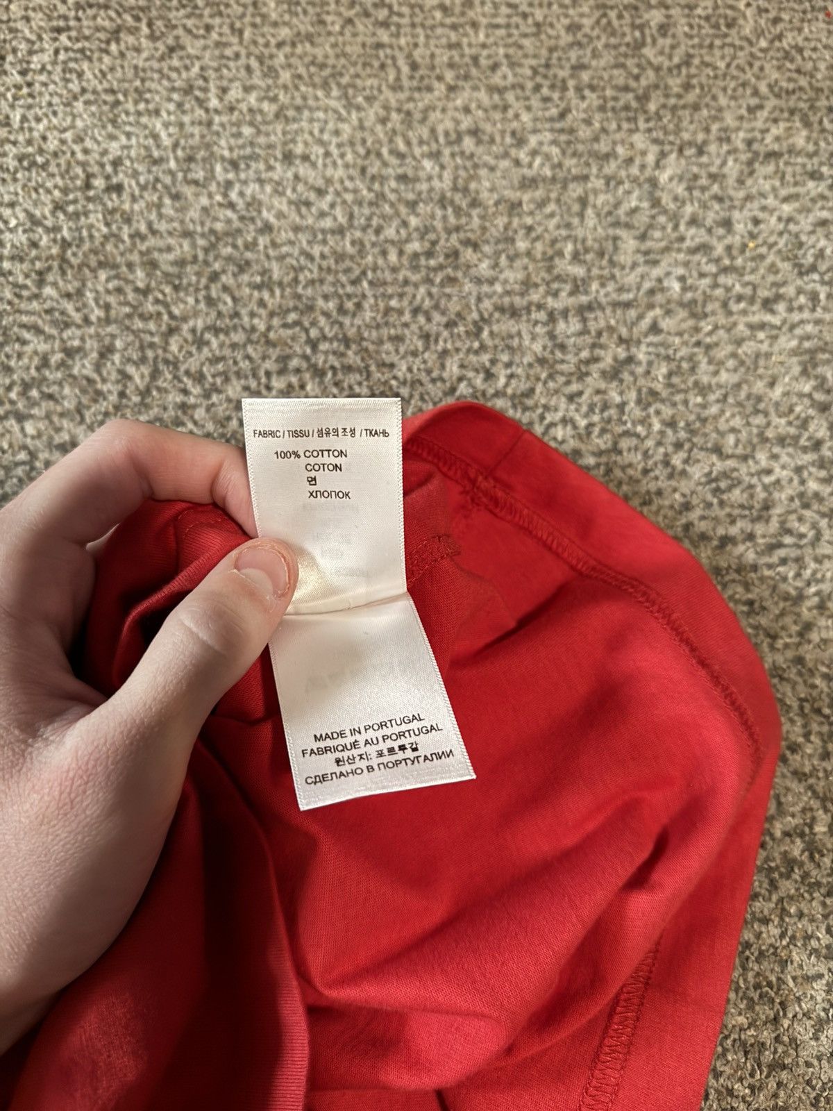 VTMNTS VTMNTS Red & White Colorblocked T-Shirt Small Size US S / EU 44-46 / 1 - 7 Thumbnail