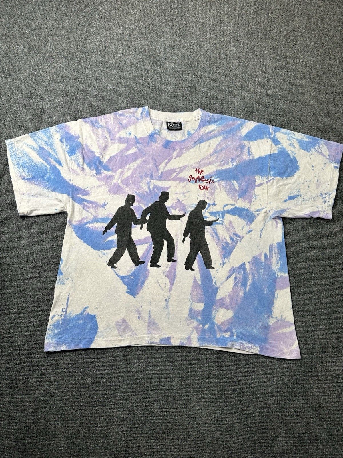 Mens T Shirt Genesis Tour 1992 Tie Dye Graphic Size XL