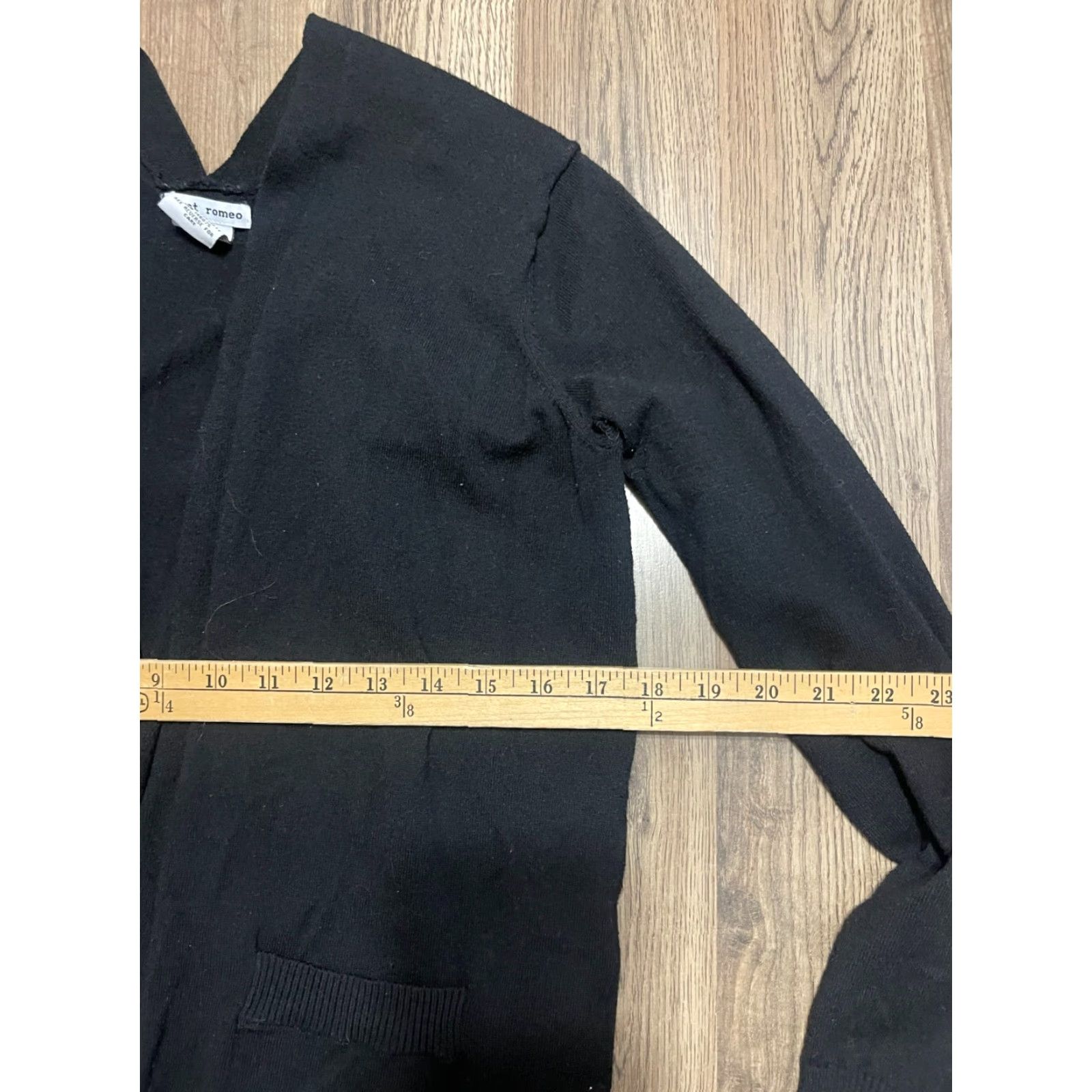 Vintage Sweet Romeo Sweater Cardigan Women’s Small Black Open Pockets Knit Cozy Casual Fall Spring Summer Cardigan Women’s Size S / US 4 / IT 40 - 5 Thumbnail