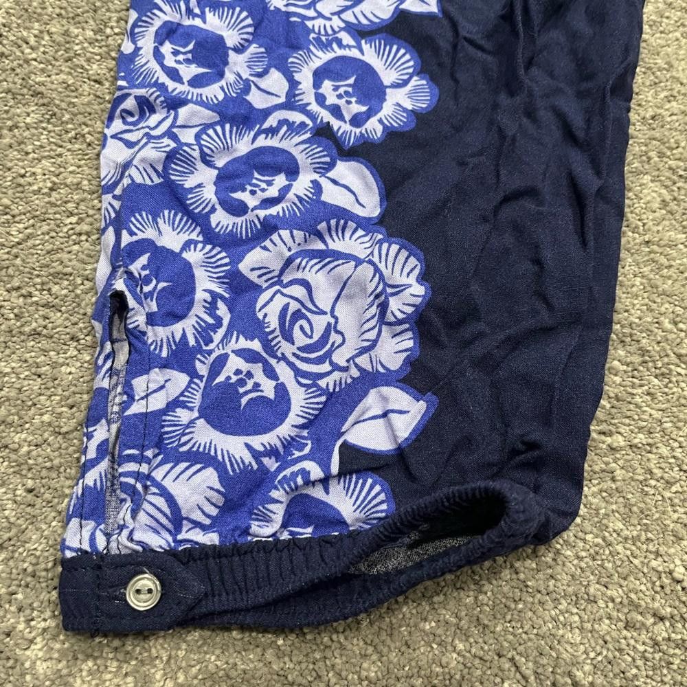 Designer Aerie blue and purple floral jogger pants Size 32" / US 10 / IT 46 - 9 Thumbnail