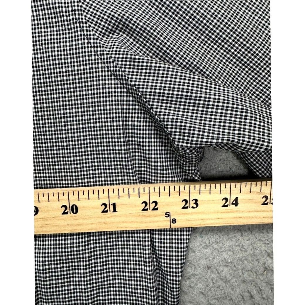 Theory THEORY Shirt Adult 2XL Black White Checkered Button Up Long Sleeve Casual Mens Size US XXL / EU 58 / 5 - 7 Thumbnail