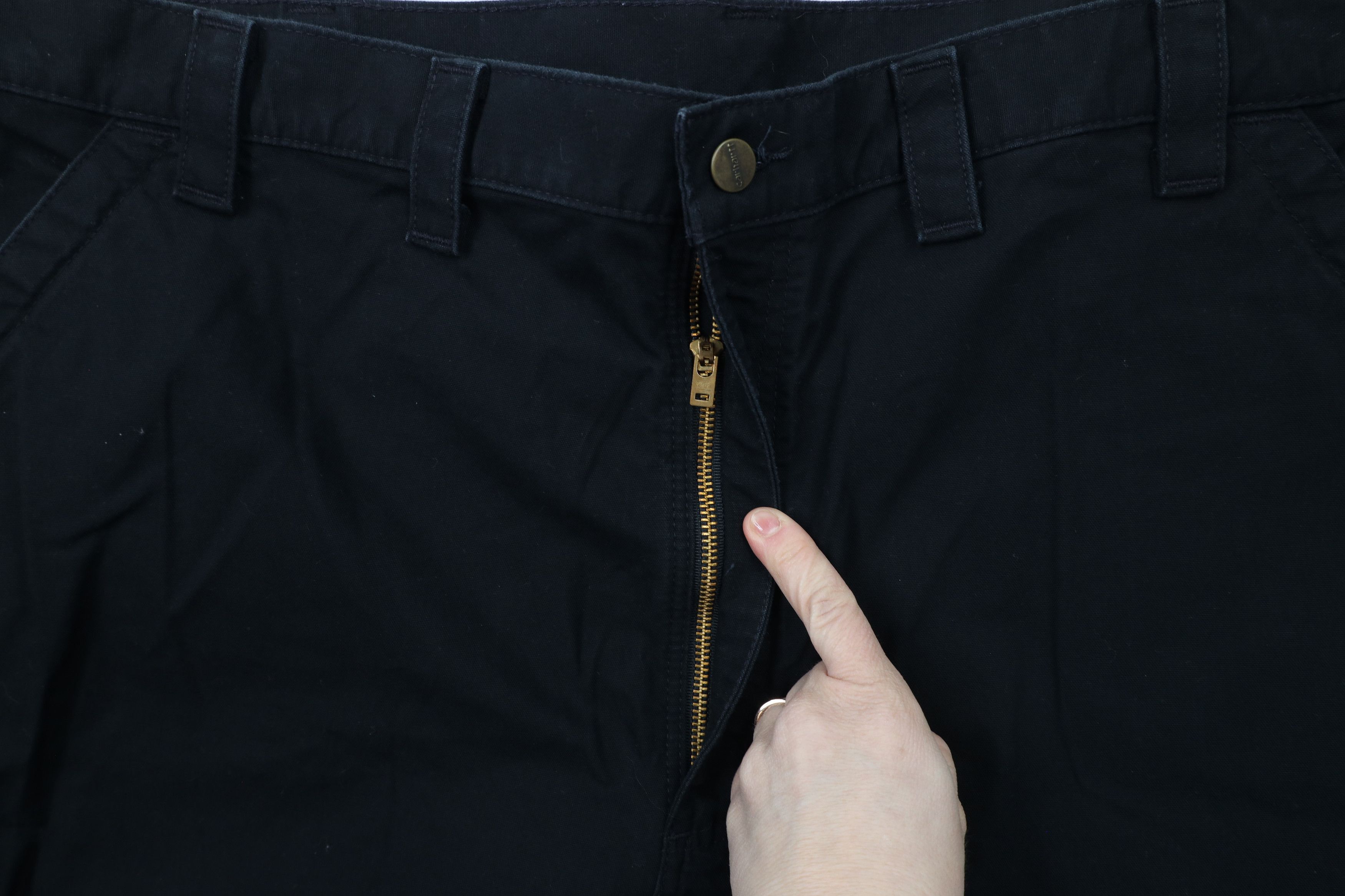 Carhartt × Vintage Vintage Y2K Carhartt Canvas Wide Leg Dungaree Pants Black Size US 44 / EU 60 - 5 Thumbnail