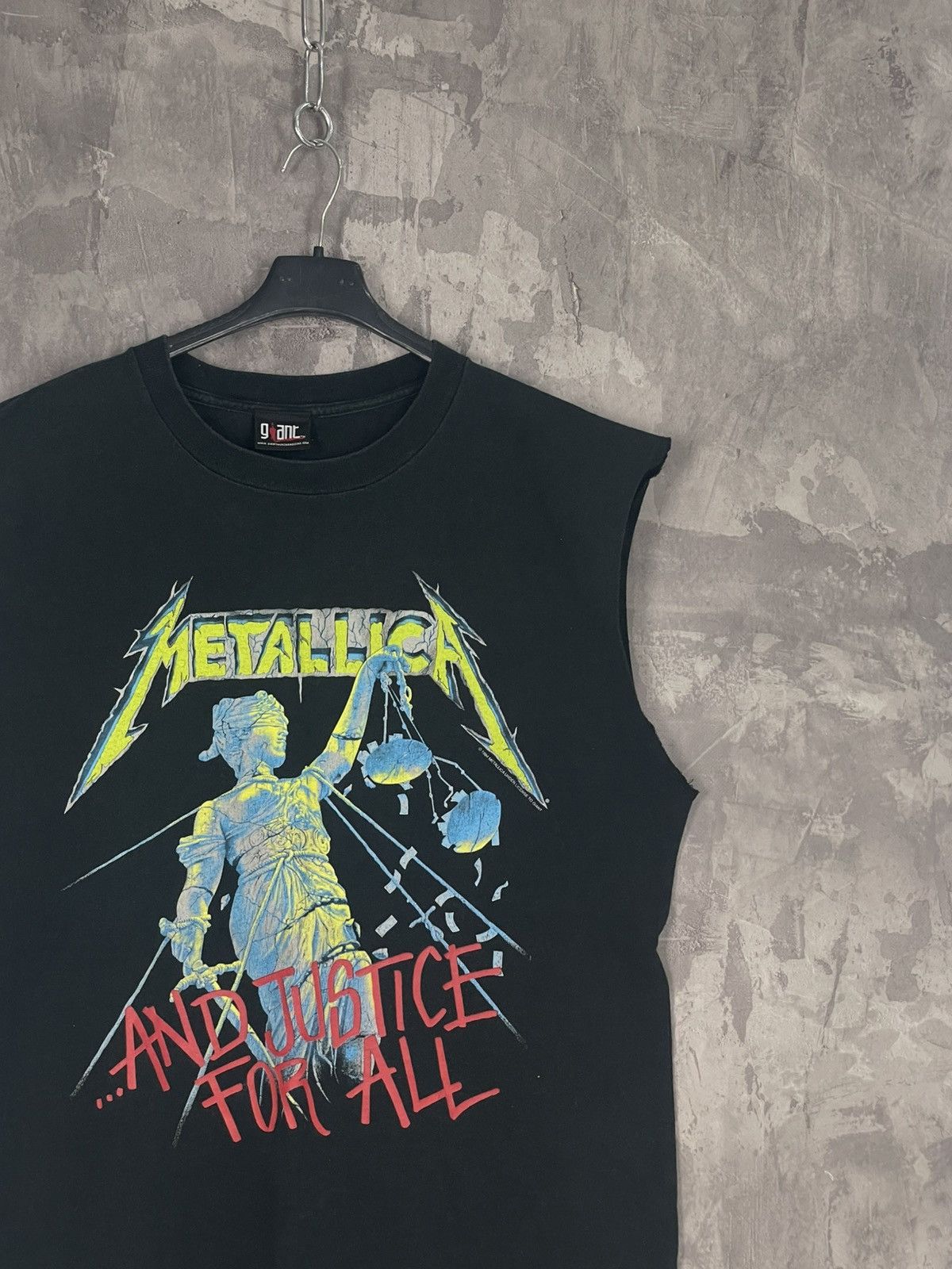 Band Tees × Metallica Metallica Hammer of Justice Crushes You 94s T-Shirt L Faded Size US L / EU 52-54 / 3 - 4 Thumbnail