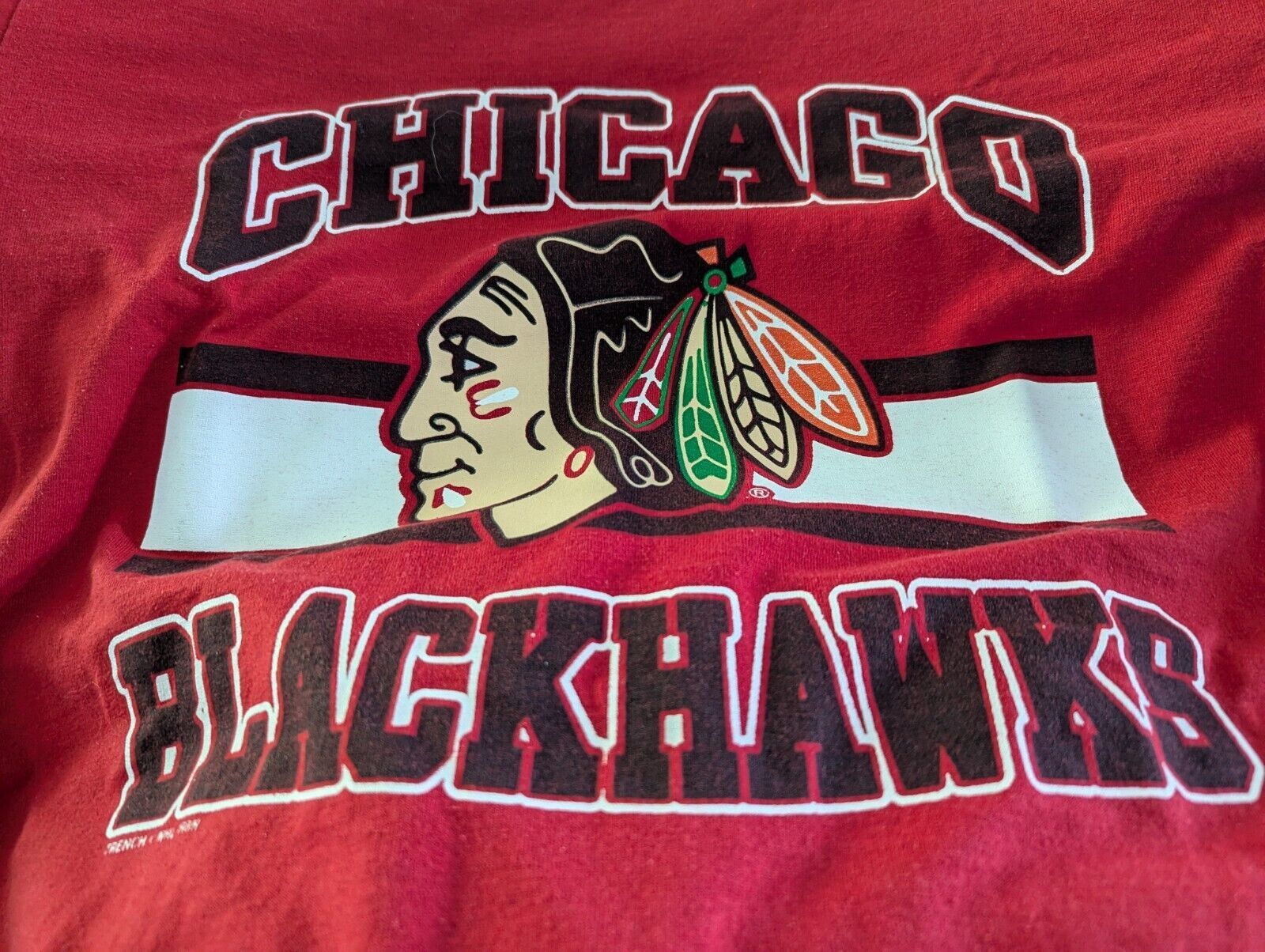 Other Vtg 80s Chicago Blackhawks T-Shirt Single Stitch L Cotton Size US L / EU 52-54 / 3 - 2 Thumbnail