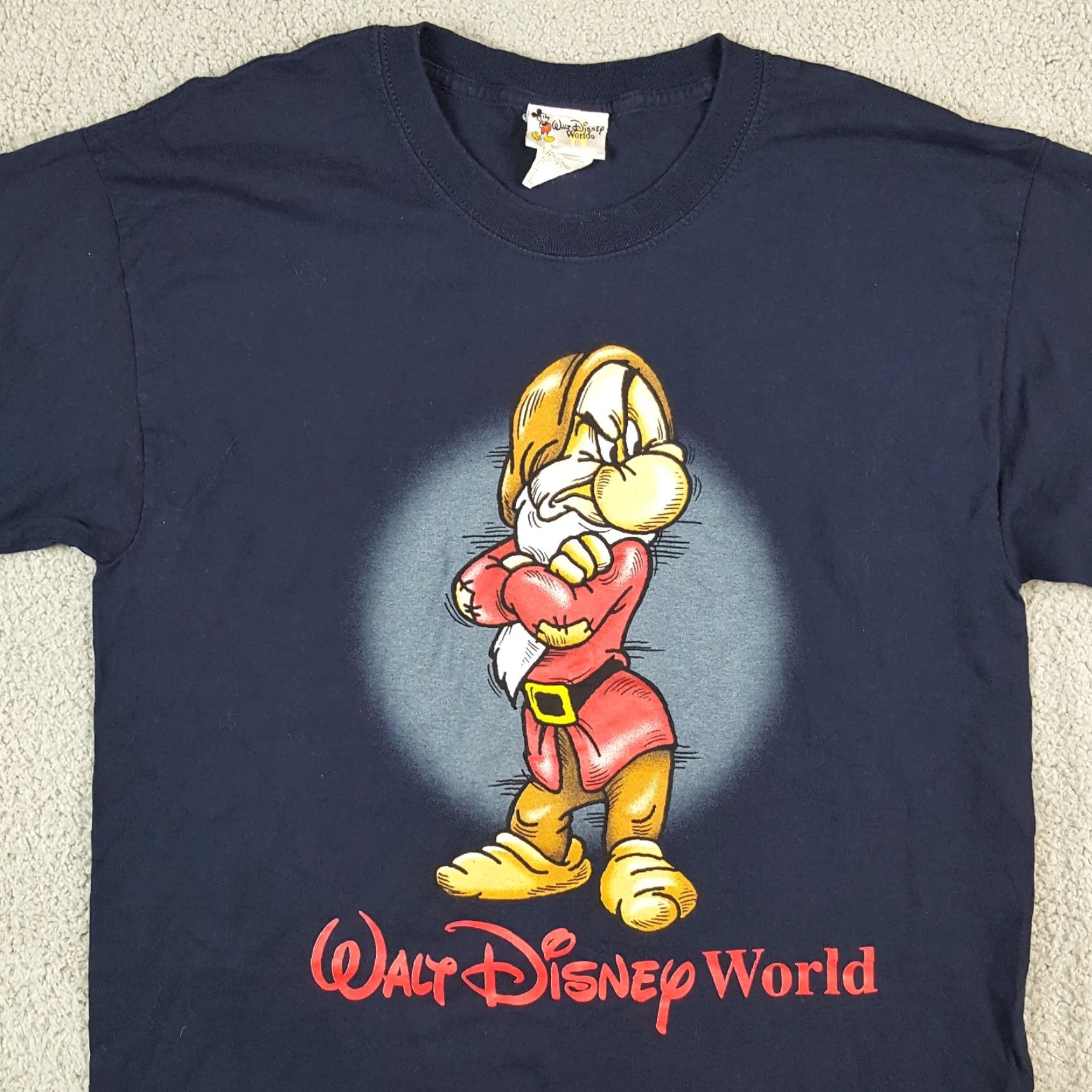Disney Y2K Grumpy Walt Disney World Sleeping Beauty Cartoon Sz M Vintage Movie T Shirt Size US M / EU 48-50 / 2 - 2 Thumbnail