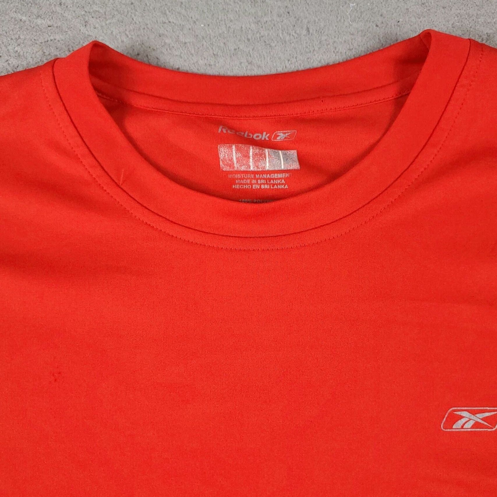 Reebok Reebok T Shirt Mens XL Orange/Red Active Gym Work Out Short Sleeve Pullover Logo Zipper Casual Wear Sports Modern 90s? Size US XL / EU 56 / 4 - 3 Thumbnail