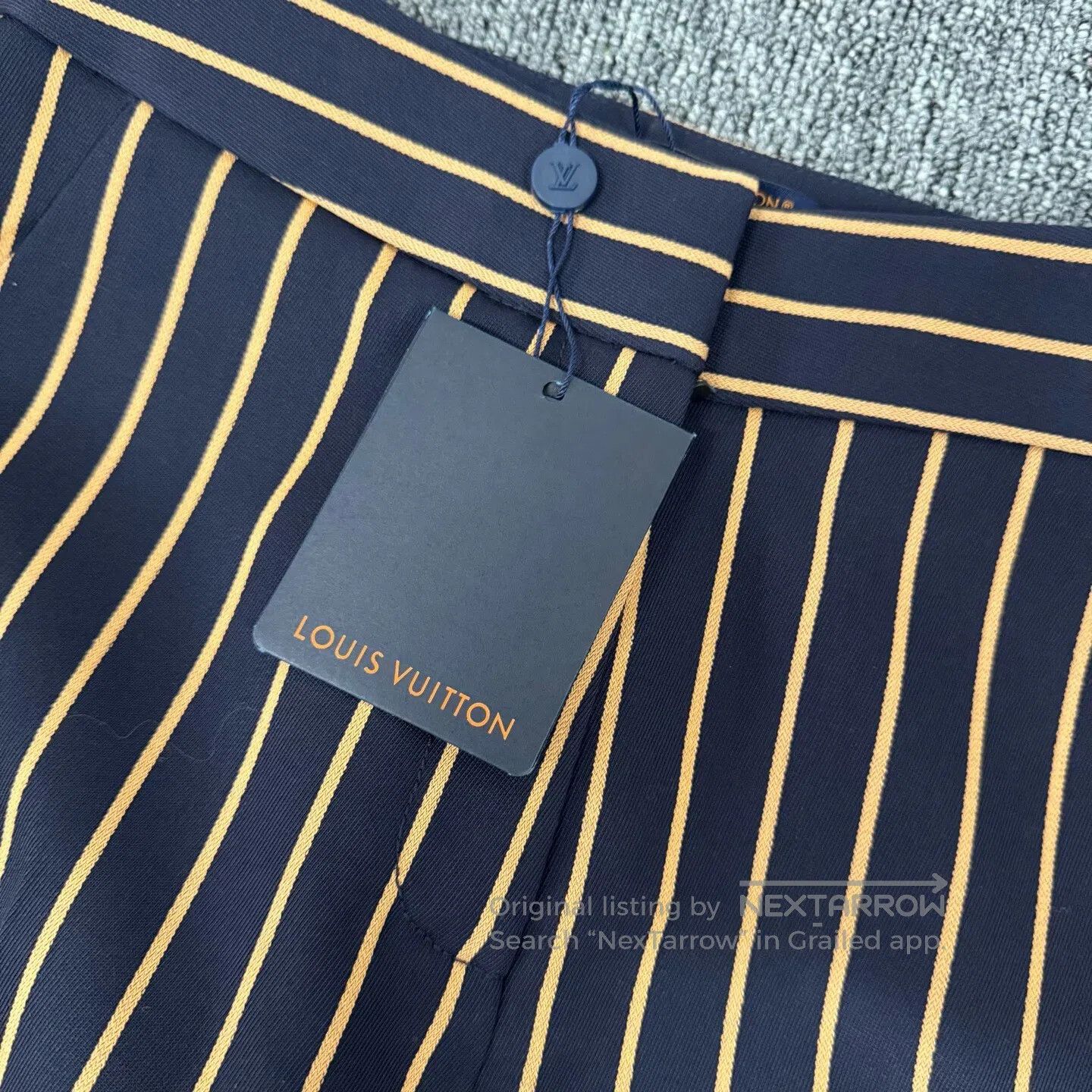 Louis Vuitton Louis Vuitton size36 Small leather logo striped trousers| Size 26" / US 2 / IT 38 - 5 Thumbnail
