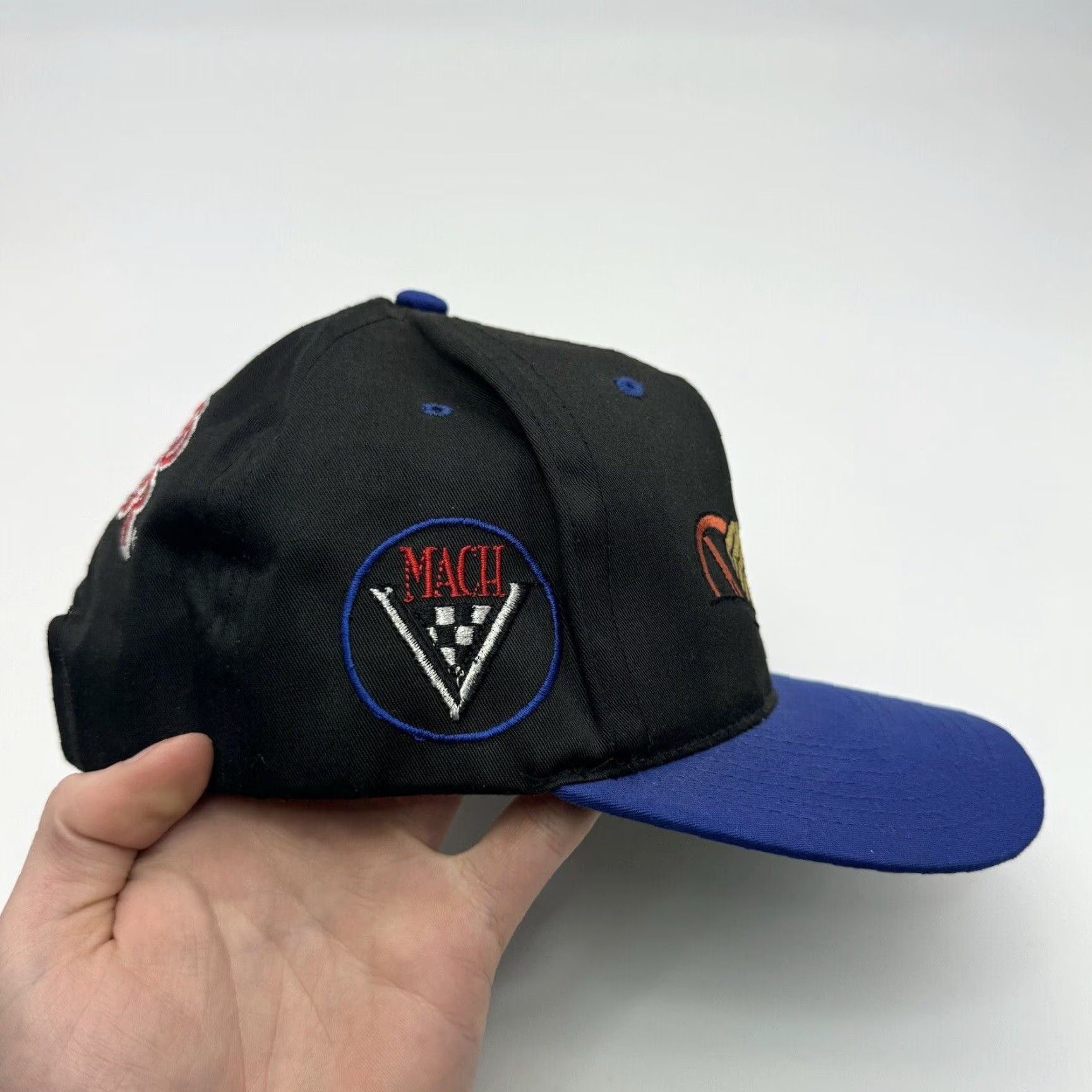 American Needle VINTAGE 1994 American Needle Speed Racer Cartoon Snapback Hat Men One Size Black Cotton 90s Retro Size ONE SIZE - 3 Thumbnail