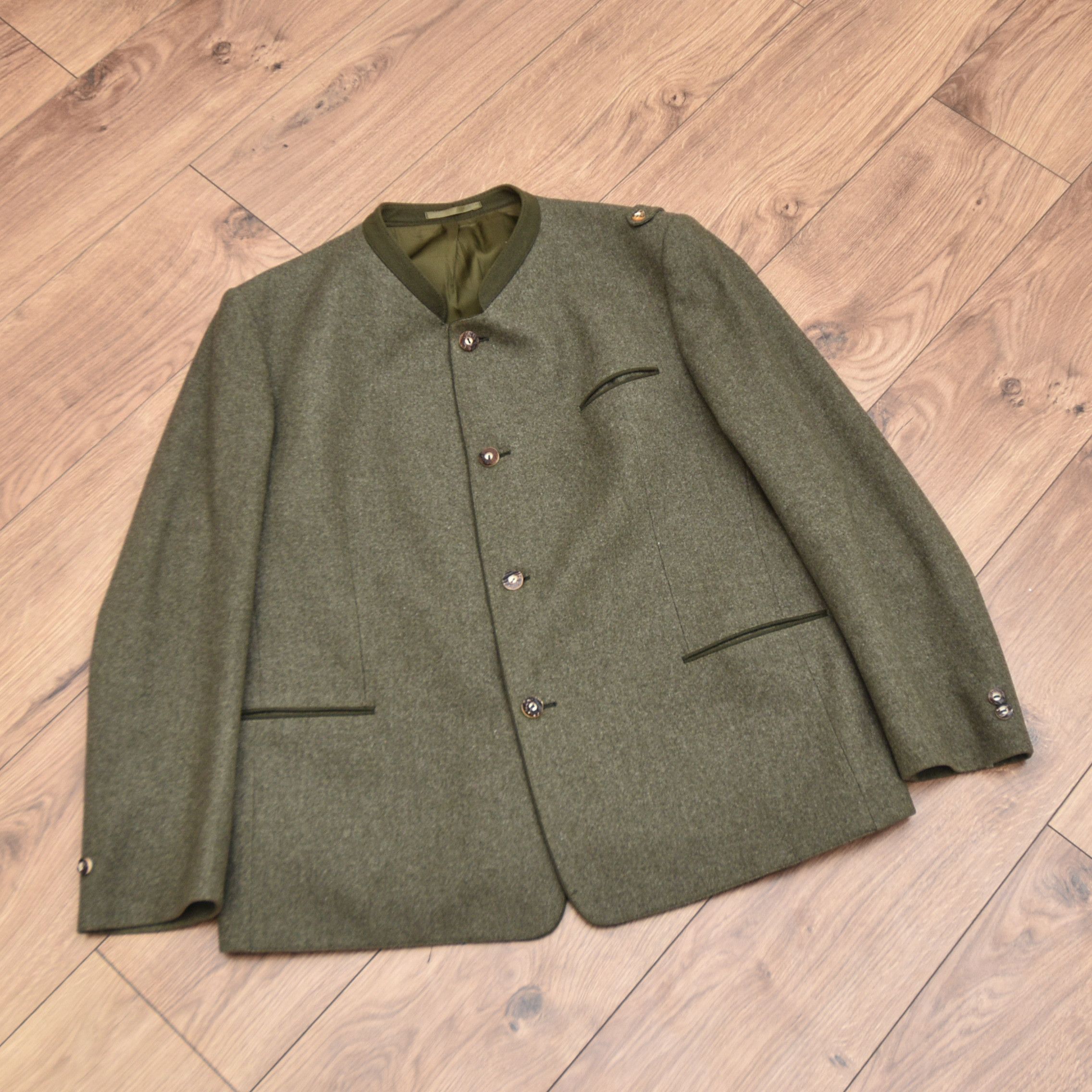 Man Made In Australia Rare LODENFREY STROHMAIER Austrian Loden Wool Janker Jacket Size US XL / EU 56 / 4 - 6 Thumbnail