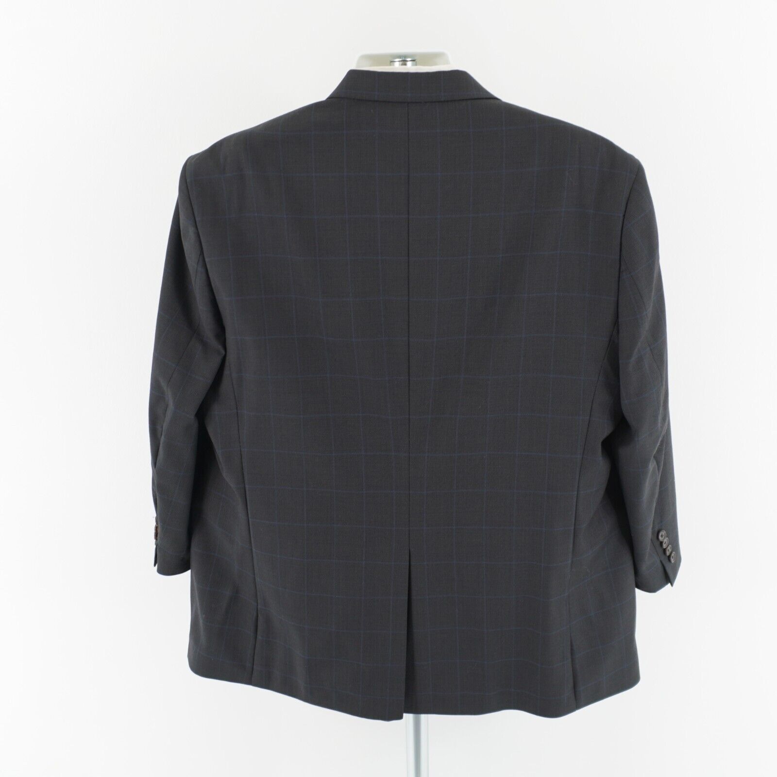 Lauren Ralph Lauren Lauren Ralph Lauren Gray Nailshead Blue Windowpane Wool 2 Bu Size 48R - 6 Thumbnail