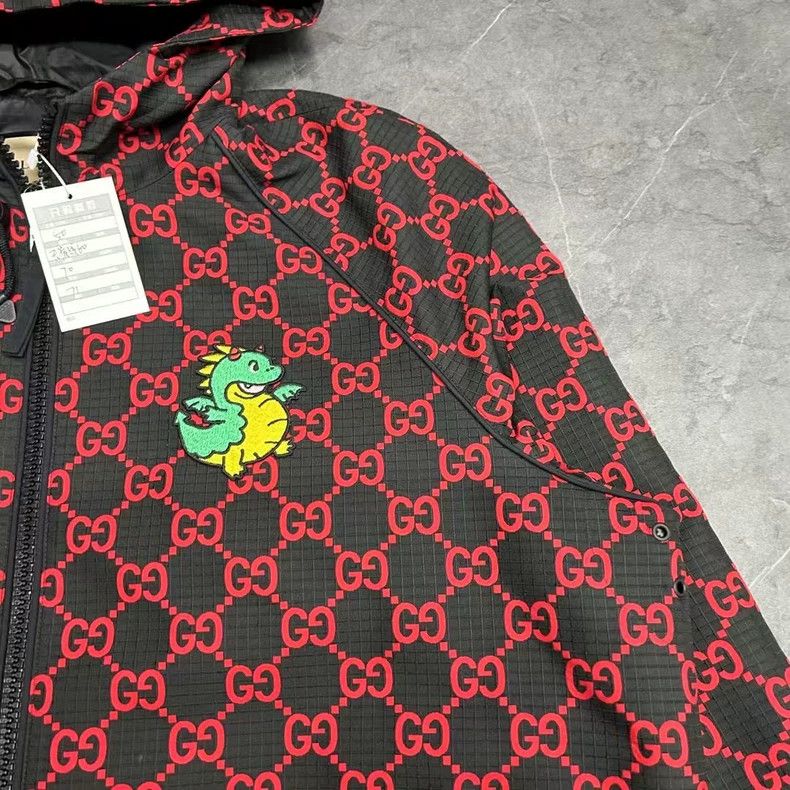 Gucci Gucci Little Dragon Man full-printed LOGO windbreaker cotto Size US L / EU 52-54 / 3 - 3 Thumbnail