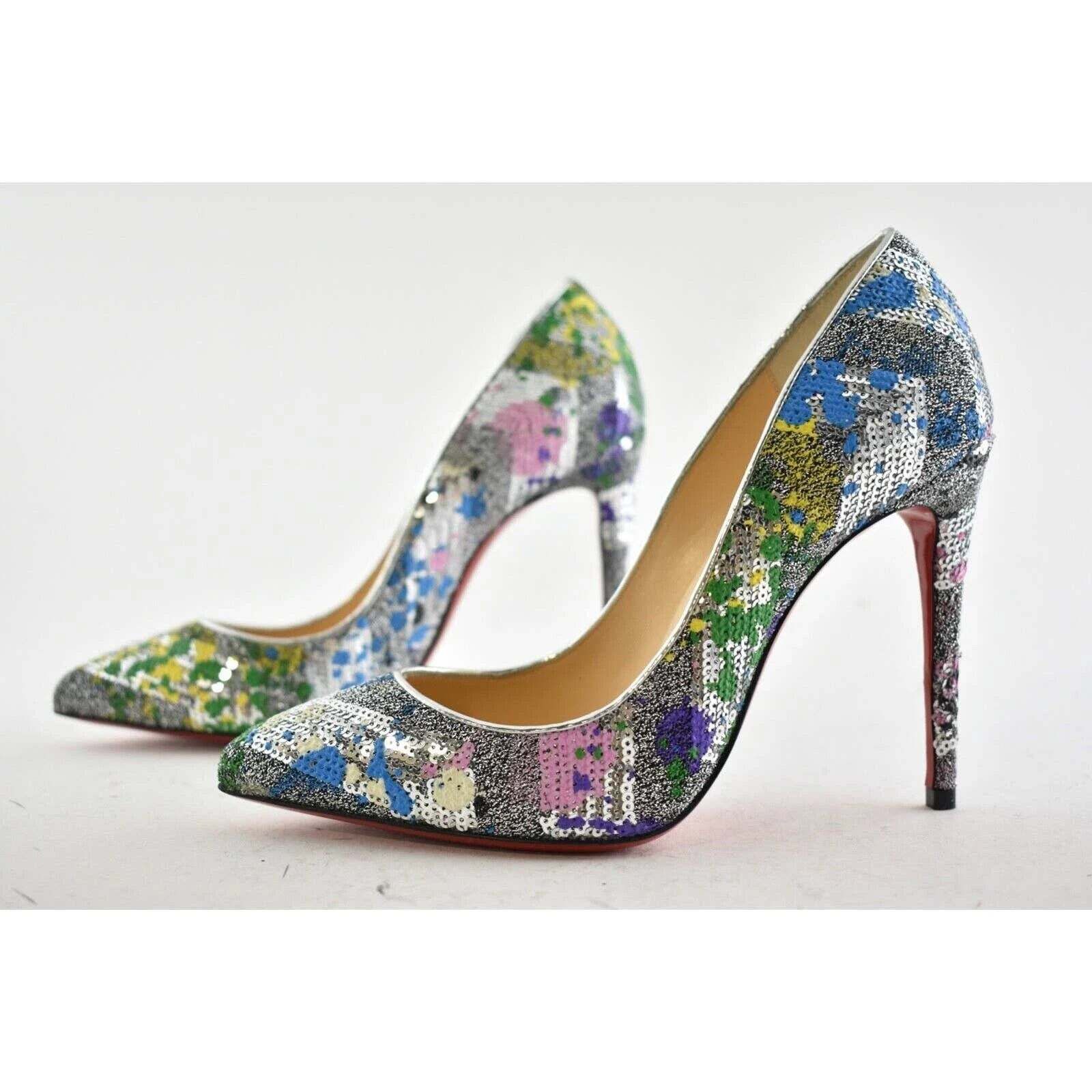Christian Louboutin Christian Louboutin Pigalle Follies 100 Paillette Splash Size US 7.5 / IT 37.5 - 8 Thumbnail