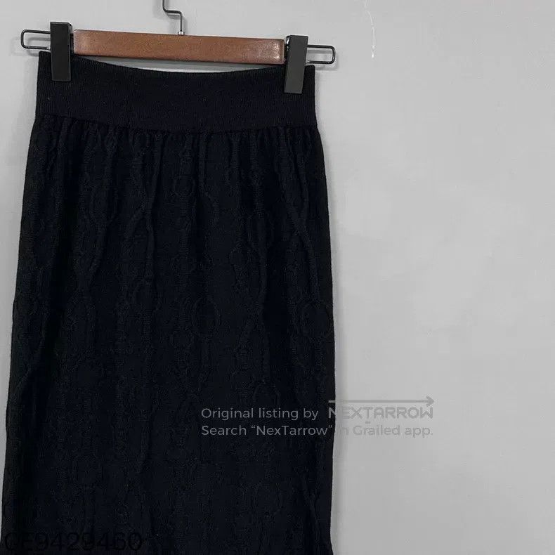 Hermes Hermes Black Pig Nose Pattern Cashmere Skirt Size 24" / US 00 / IT 34 - 3 Thumbnail