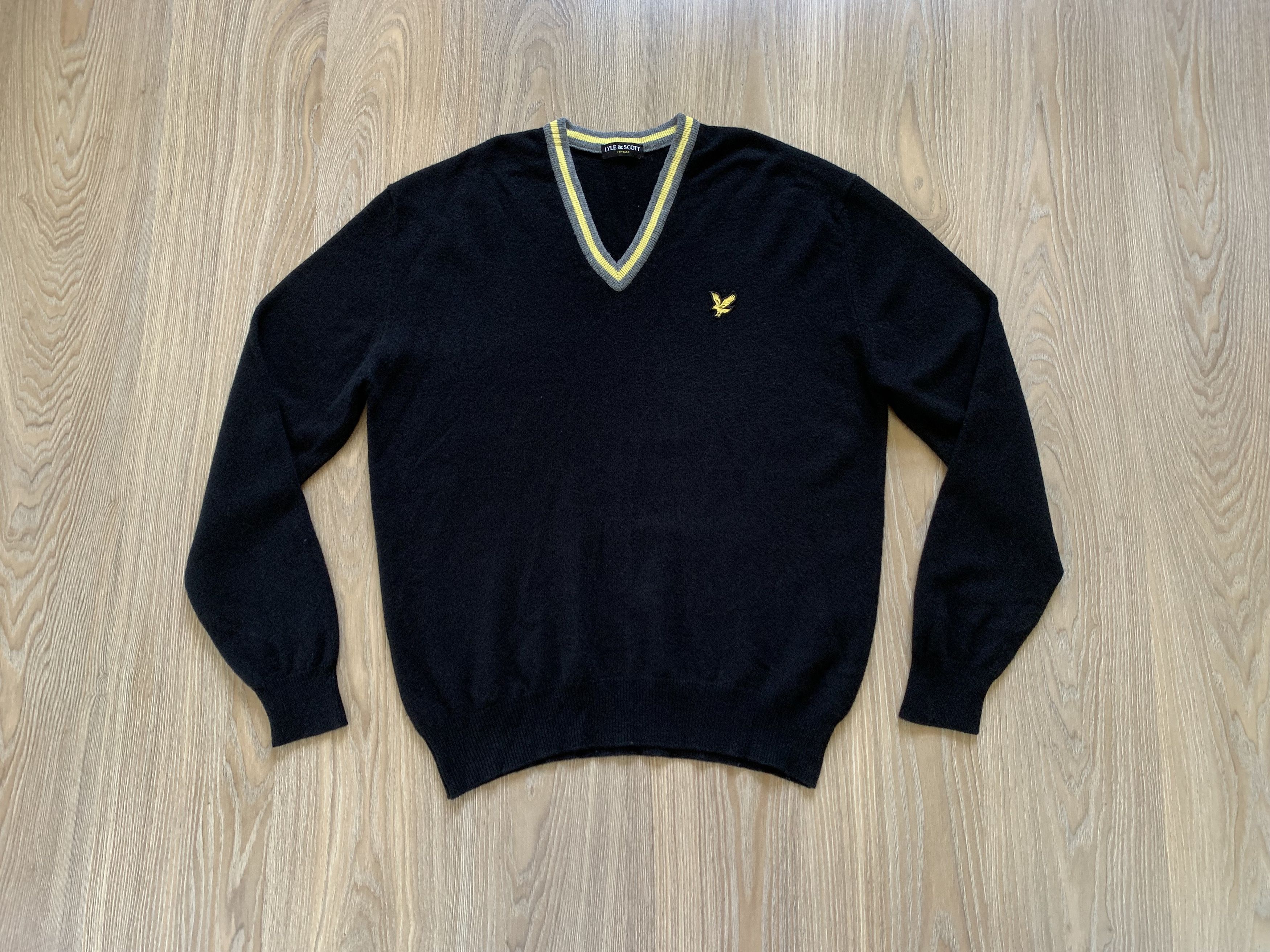 Lyle & Scott × Vintage Lyle & Scott Vintage Black Wool Sweater Size US XXL / EU 58 / 5 - 1 Thumbnail