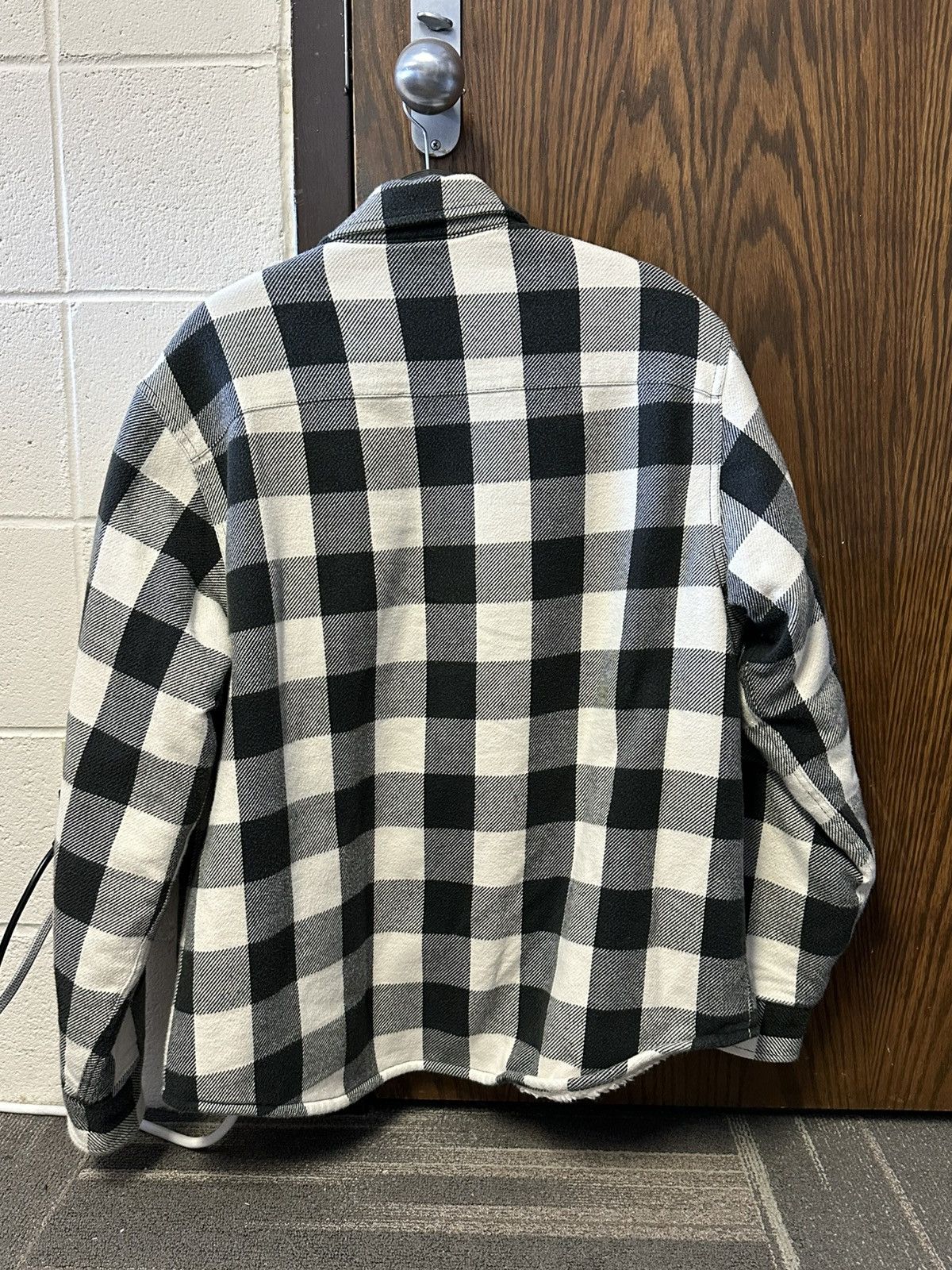 Stussy Stüssy Plaid Sherpa Lined Shirt Jacket Black White M Size US M / EU 48-50 / 2 - 2 Thumbnail